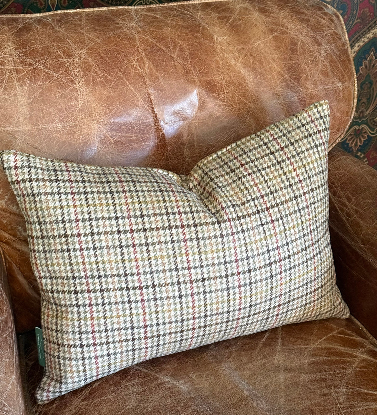 The Heritage Cushion Cover - Aveyard Sage & Red