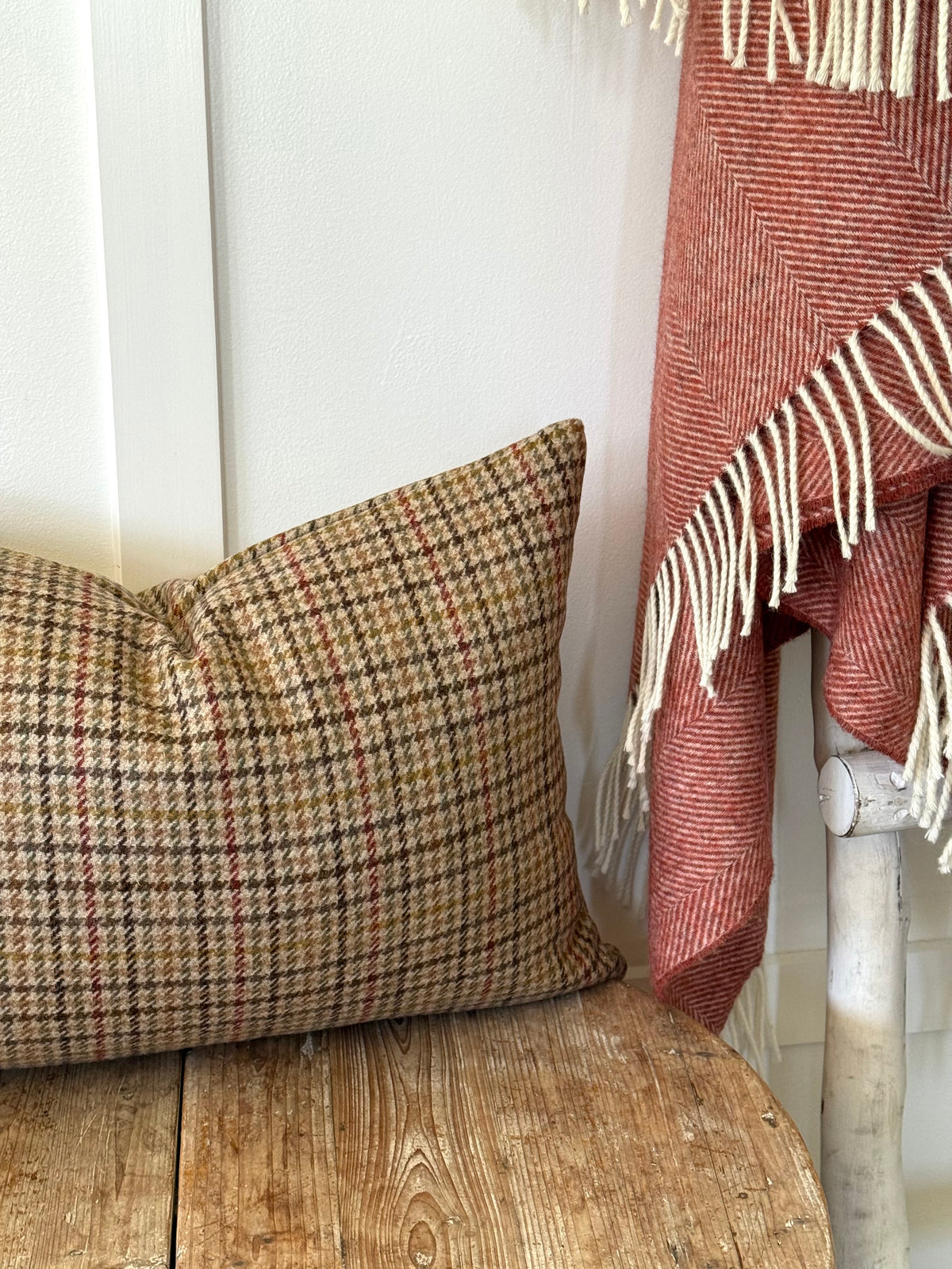 The Heritage Cushion Cover - Aveyard Sage & Red