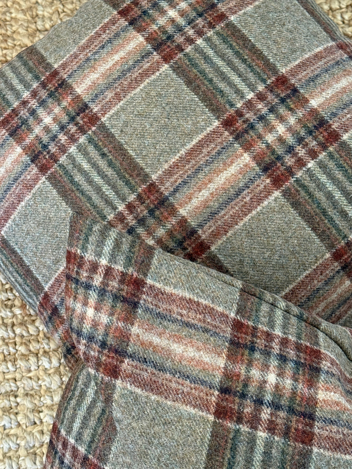 The Heritage Cushion Cover - Coates Sage & Red