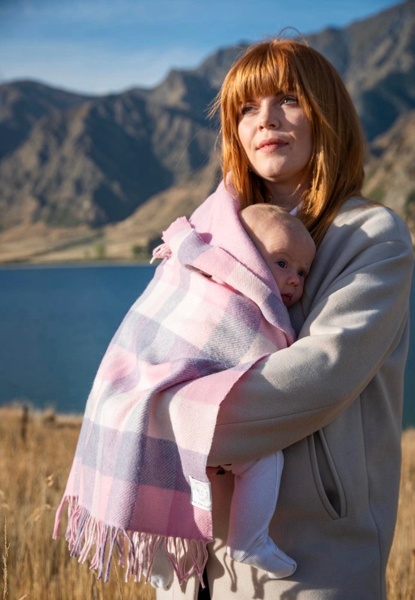 Otterburn Baby Blanket Pink 100% Merino