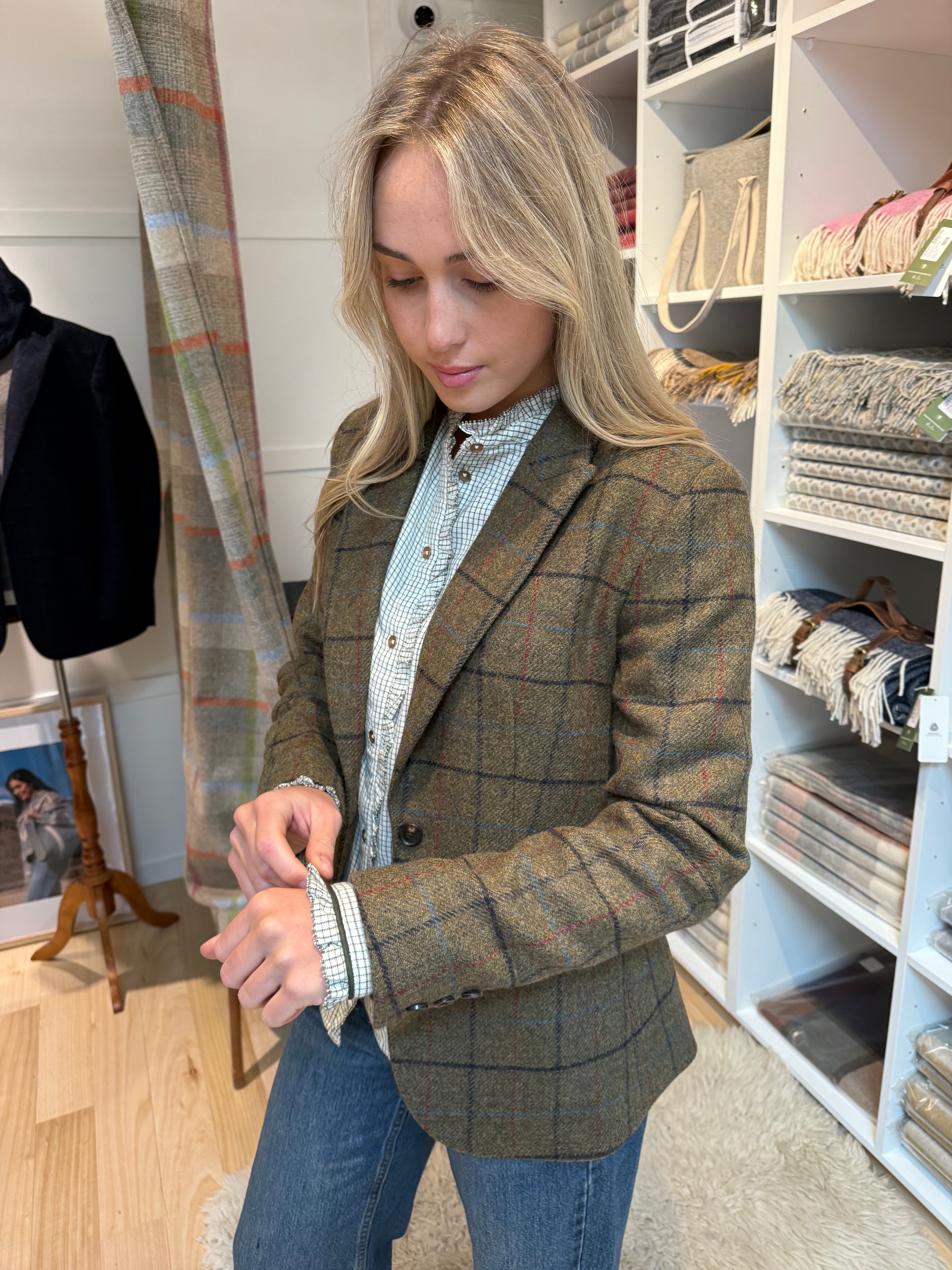 Brora Brushed Cotton Pie Crust Shirt