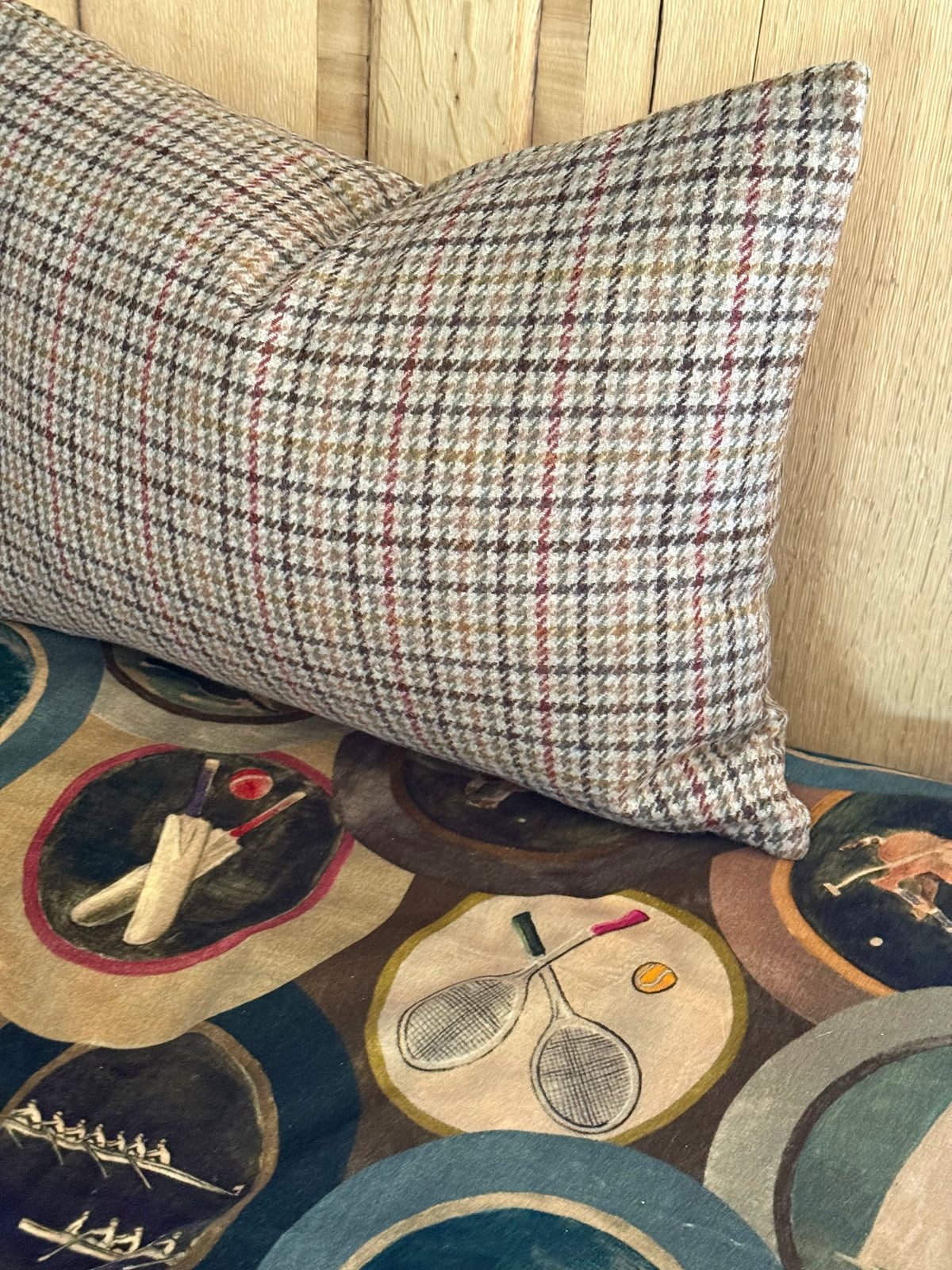 The Heritage Cushion Cover - Aveyard Sage & Red