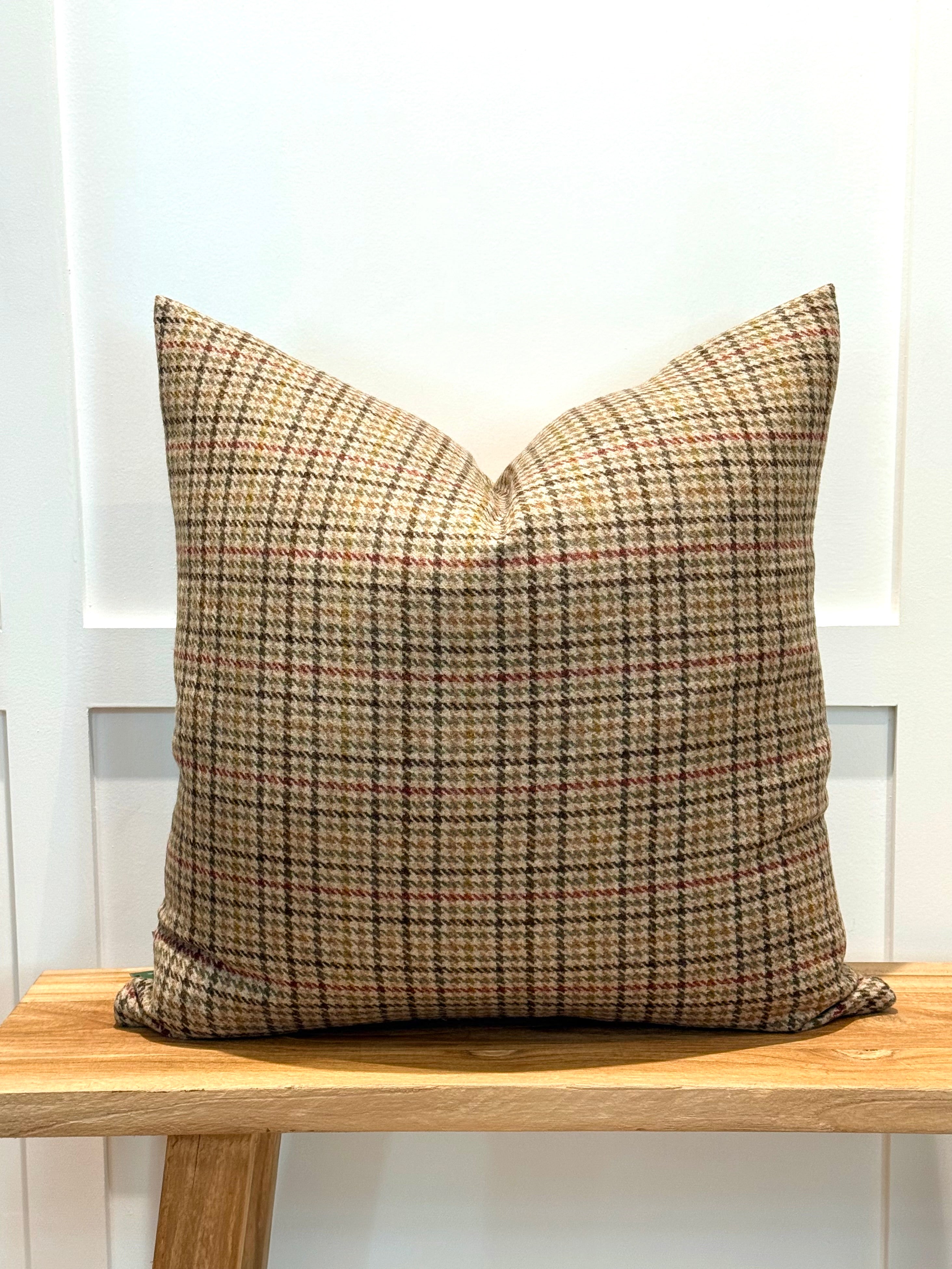 The Heritage Cushion - Aveyard Sage & Red