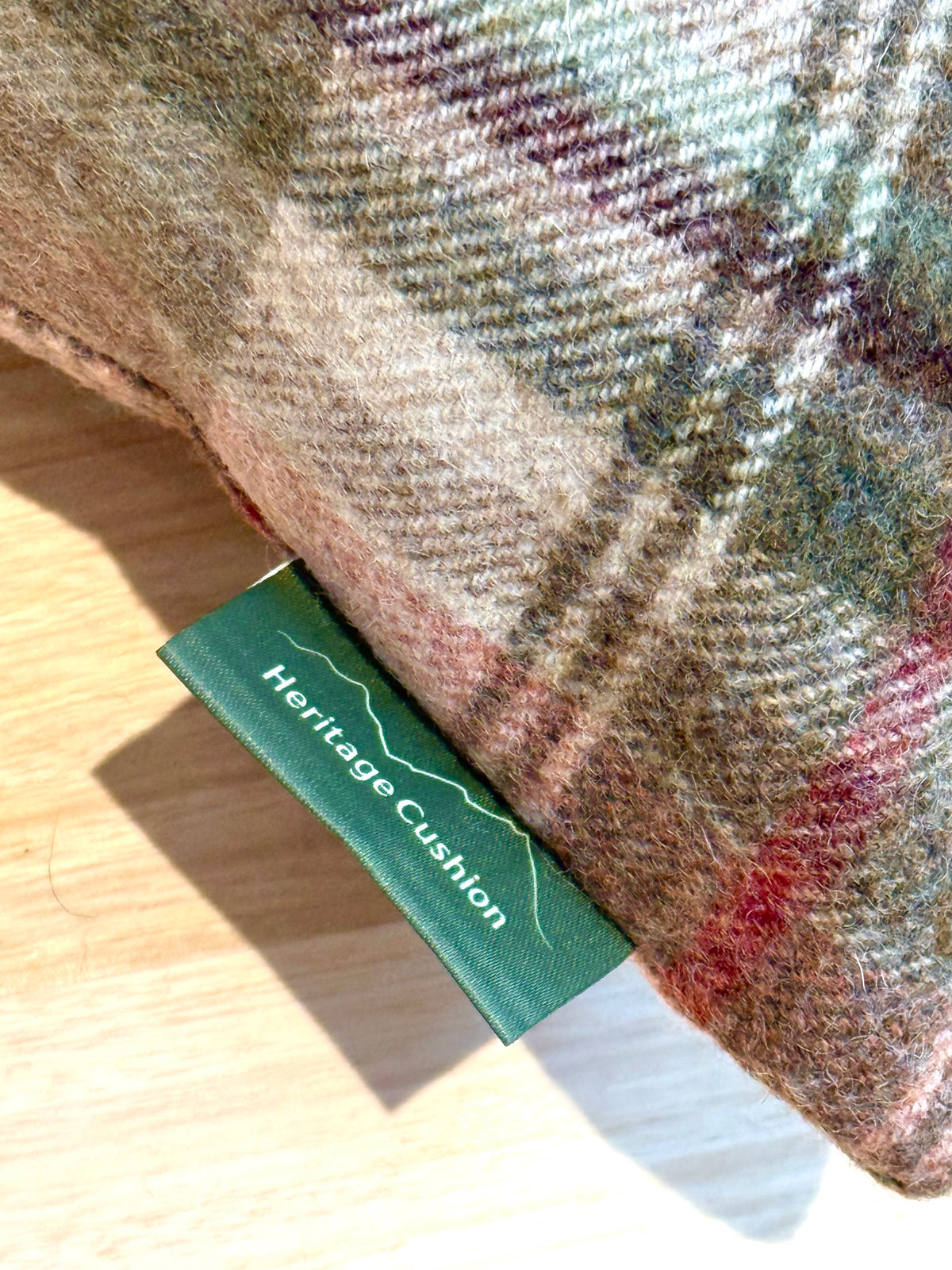 The Heritage Cushion Cover - Walsh Sage & Red
