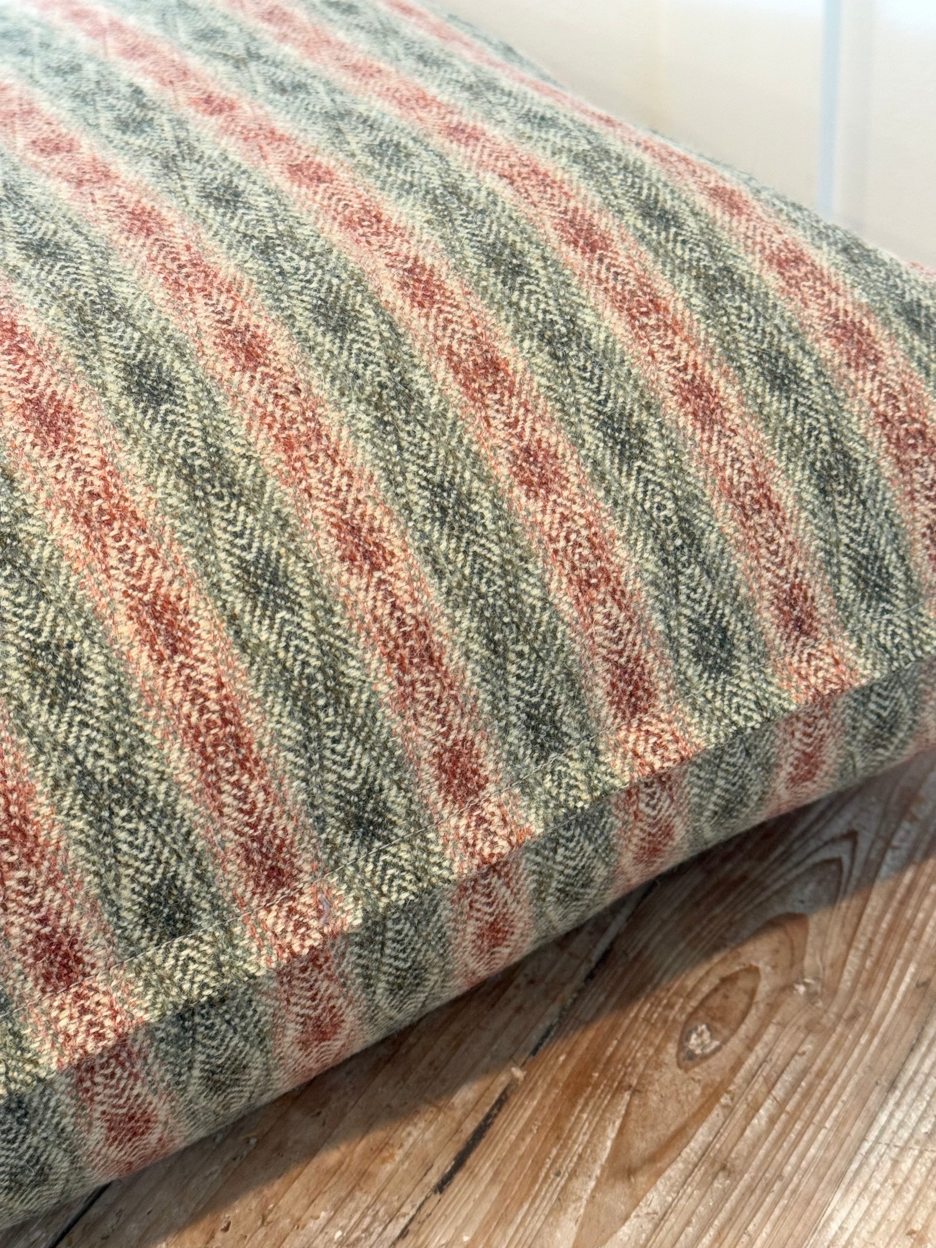 The Heritage Cushion - Netherfield Sage & Red