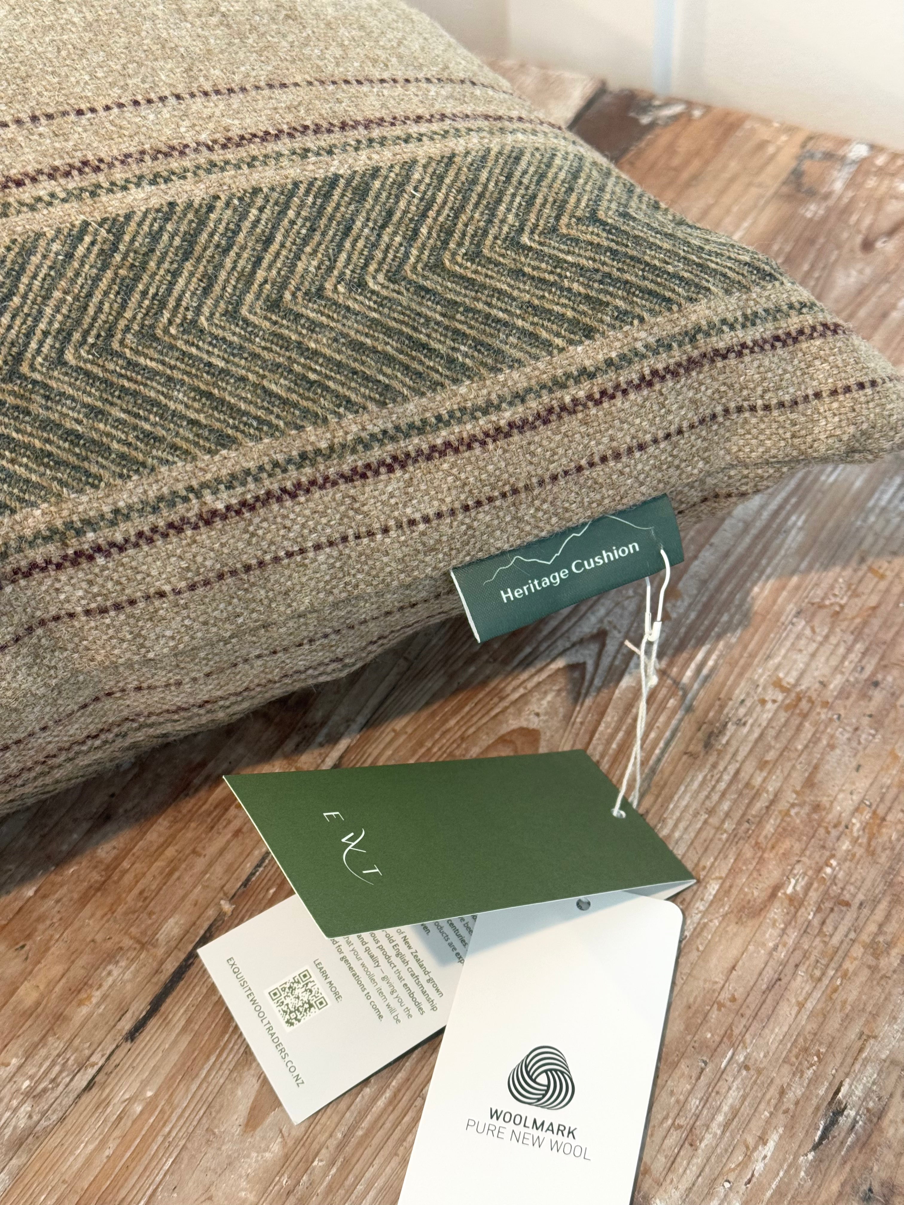 The Heritage Cushion - Regency Natural & Olive