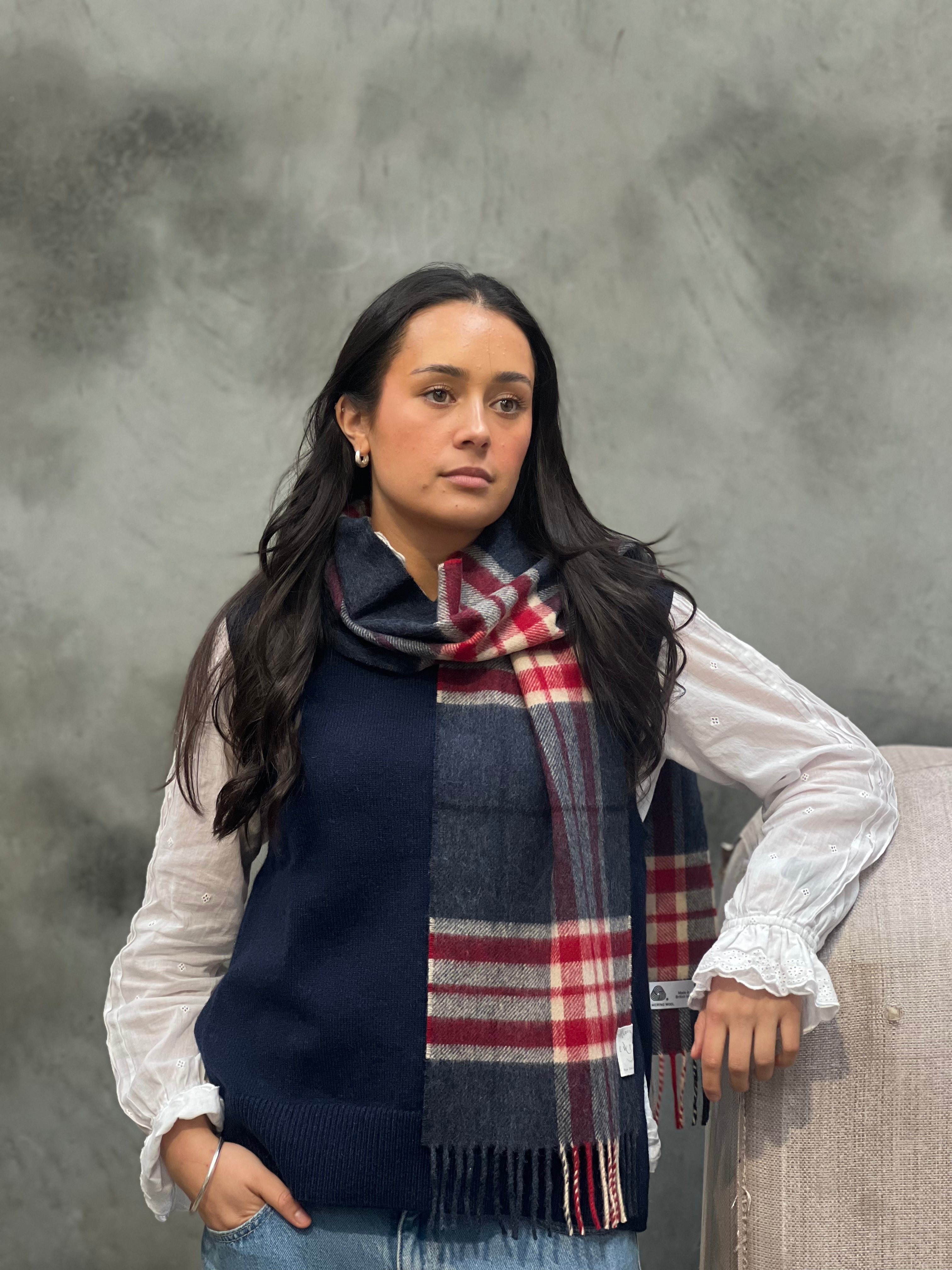 Westminster Denim 100% Merino Scarf - Exquisite Wool Traders