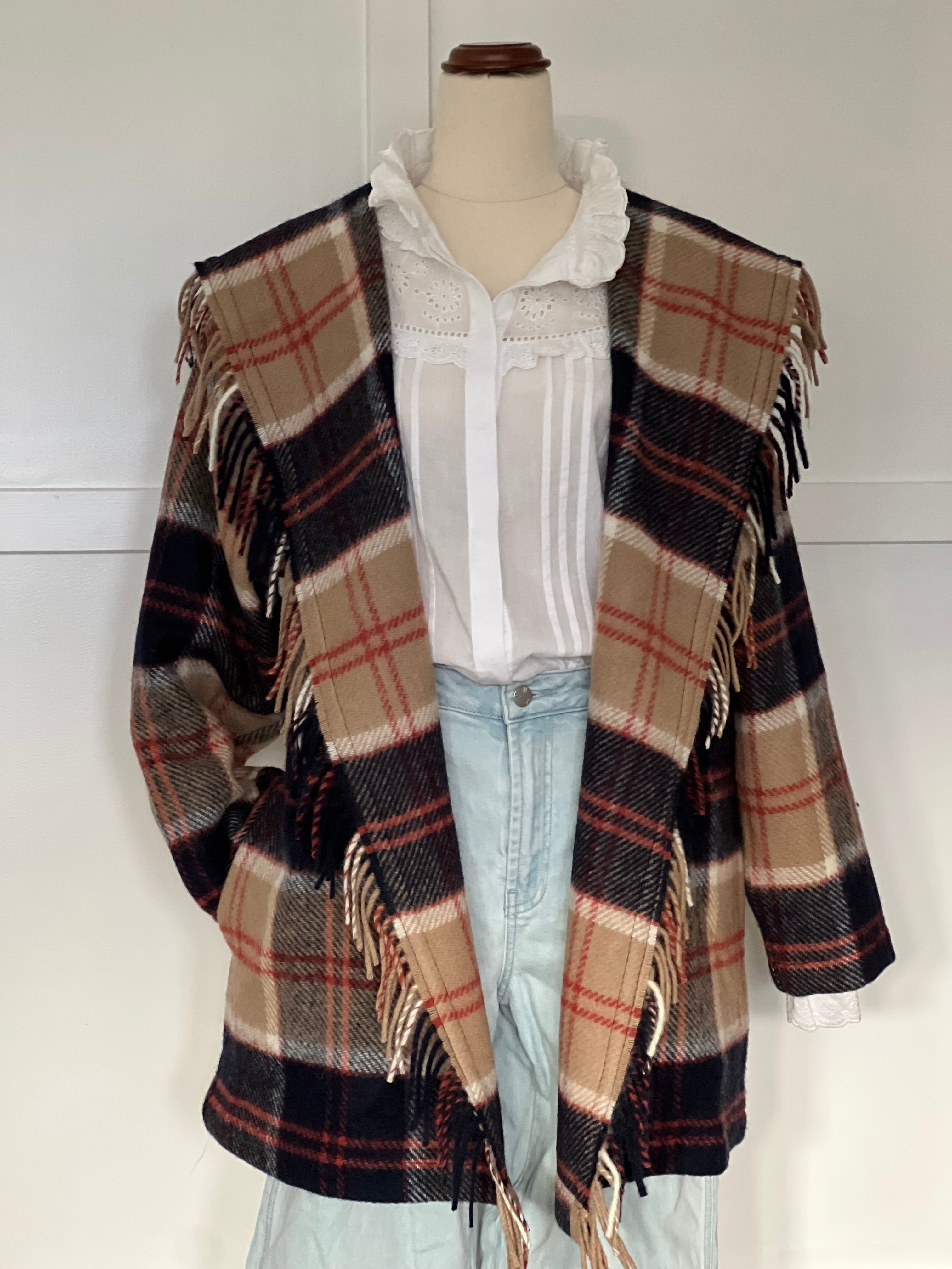 The Southern Coat - Bannochburn Navy Camel - 100% wool