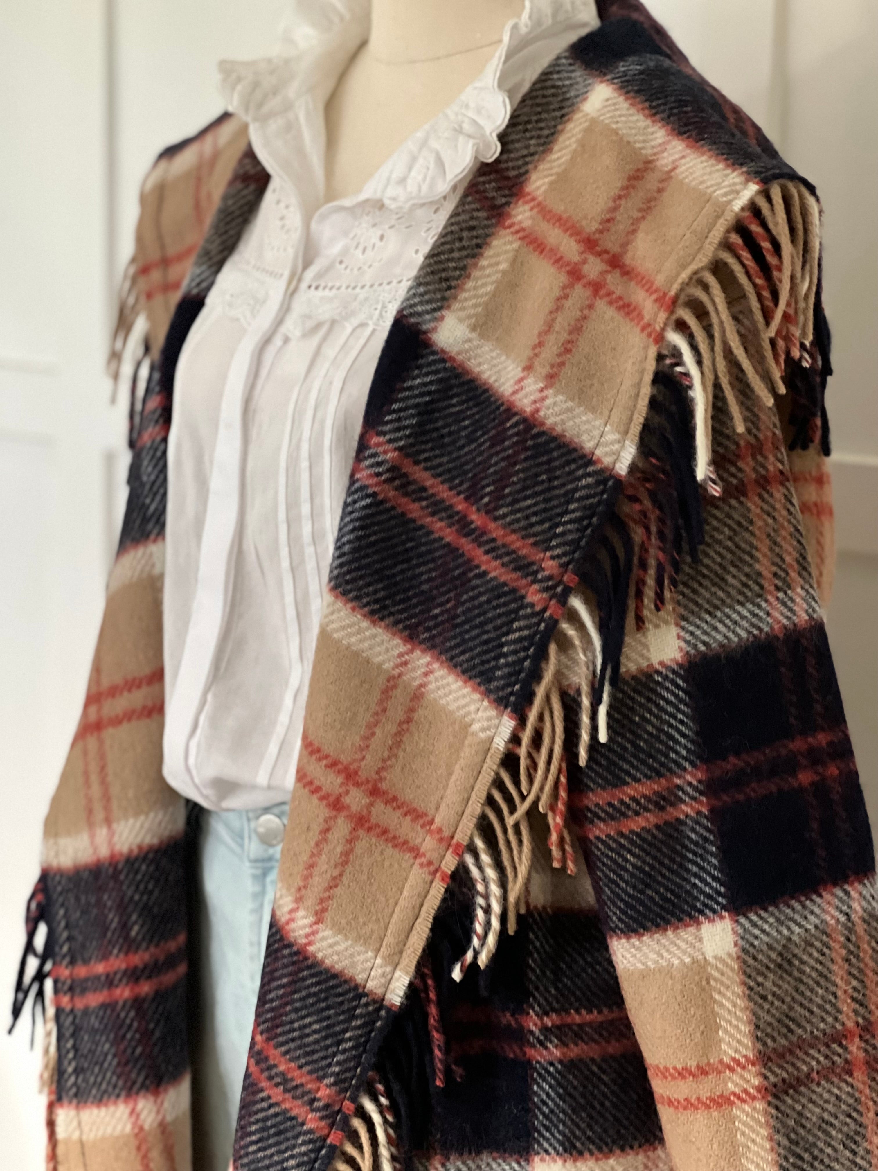 The Southern Coat - Bannochburn Navy Camel - 100% wool