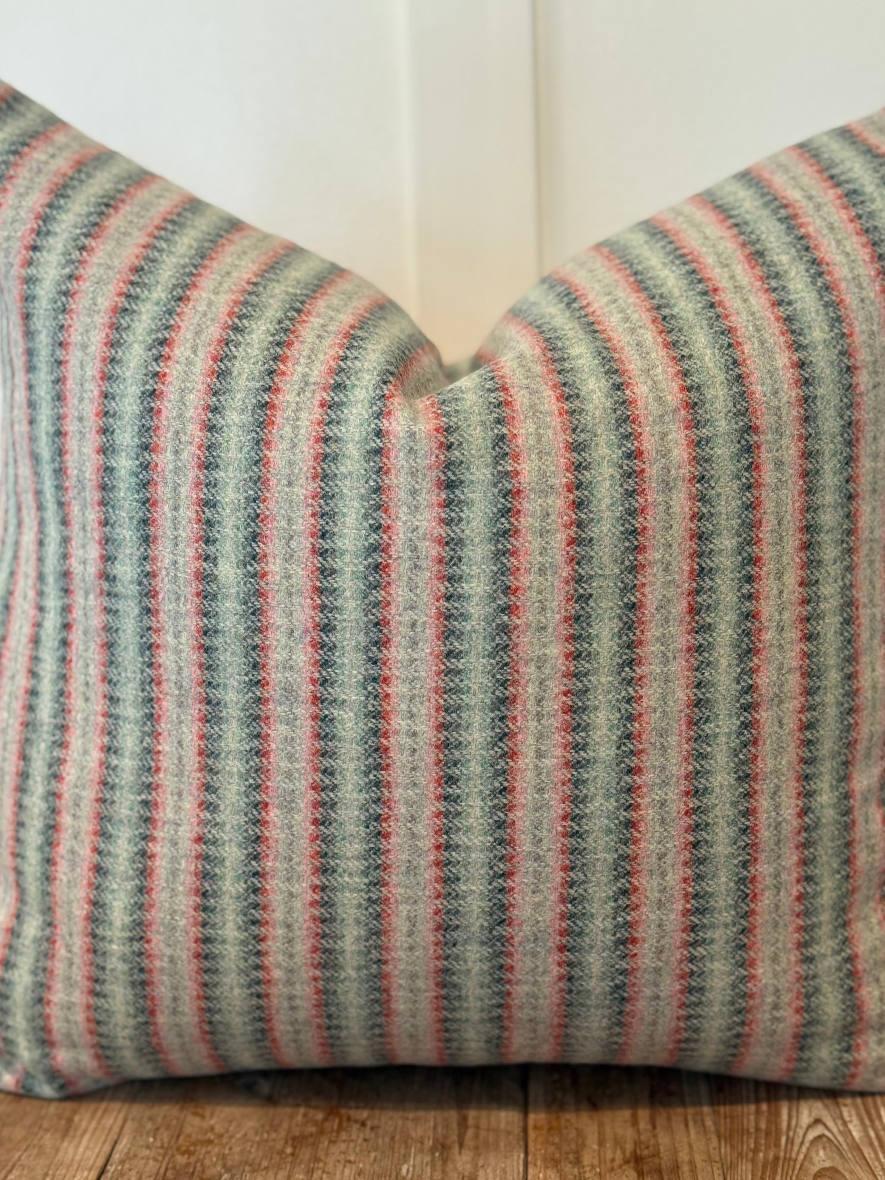 The Heritage Cushion - Tobago Aqua & Flamingo