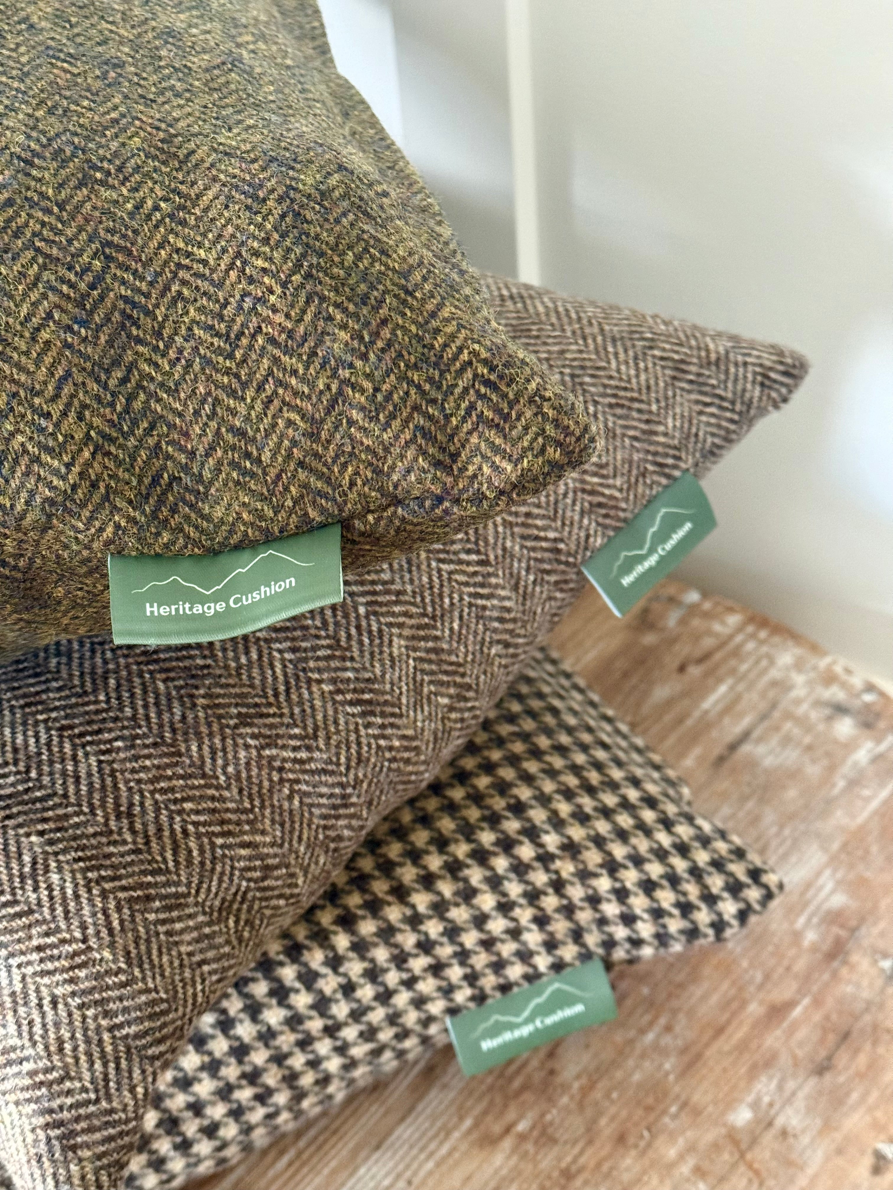 The Heritage Cushion - Herringbone Chocolate