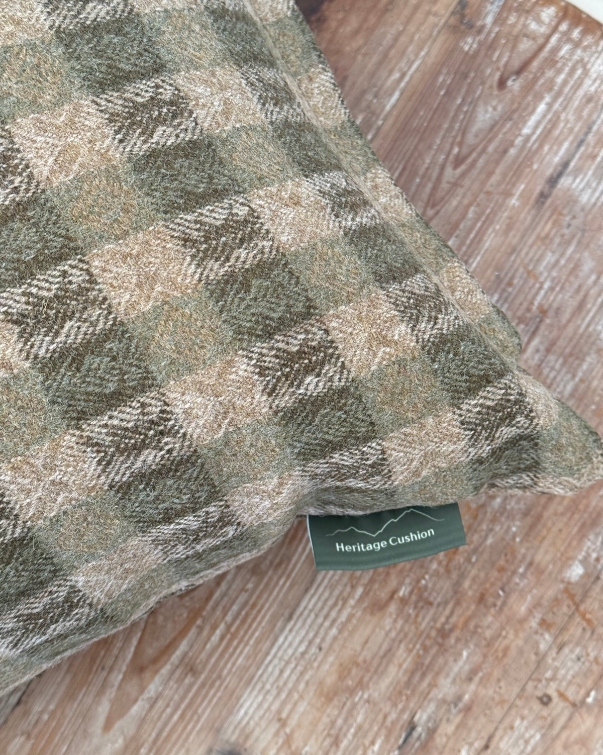 The Heritage Cushion Cover - Oakes Sage & Red