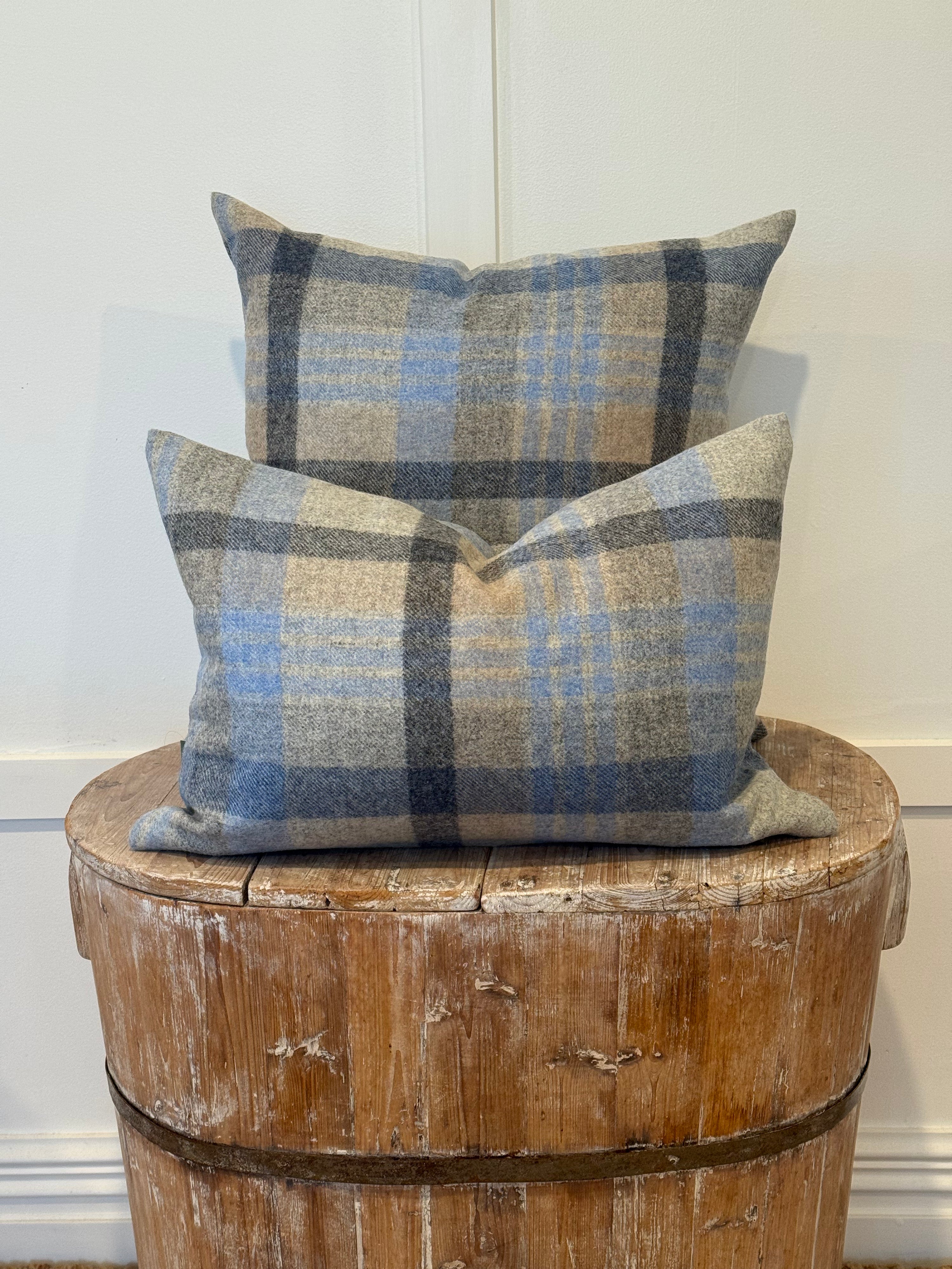 The Heritage Cushion Cover - Melbourne Silver & Denim