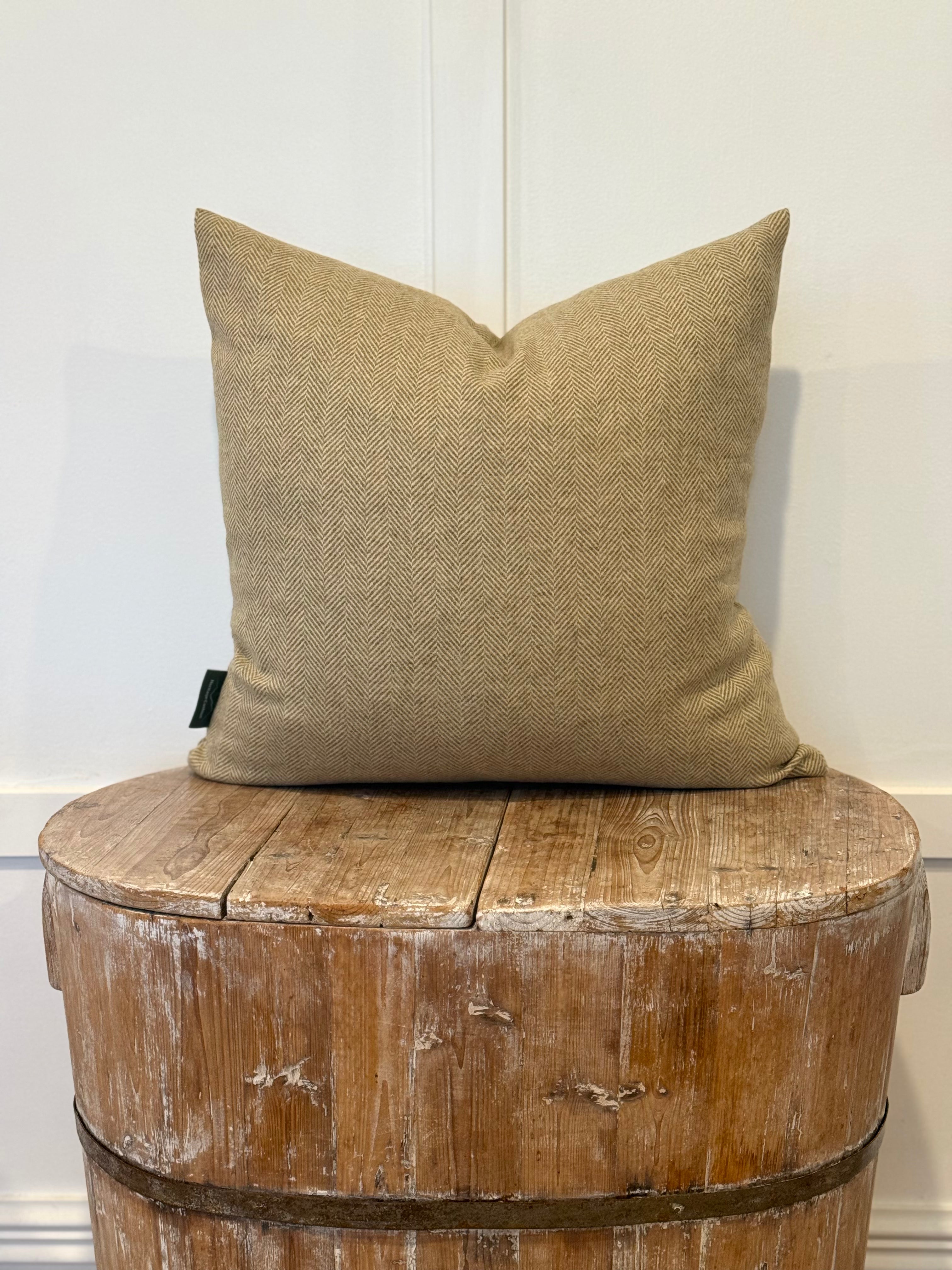 The Heritage Cushion Cover - Herringbone Straw