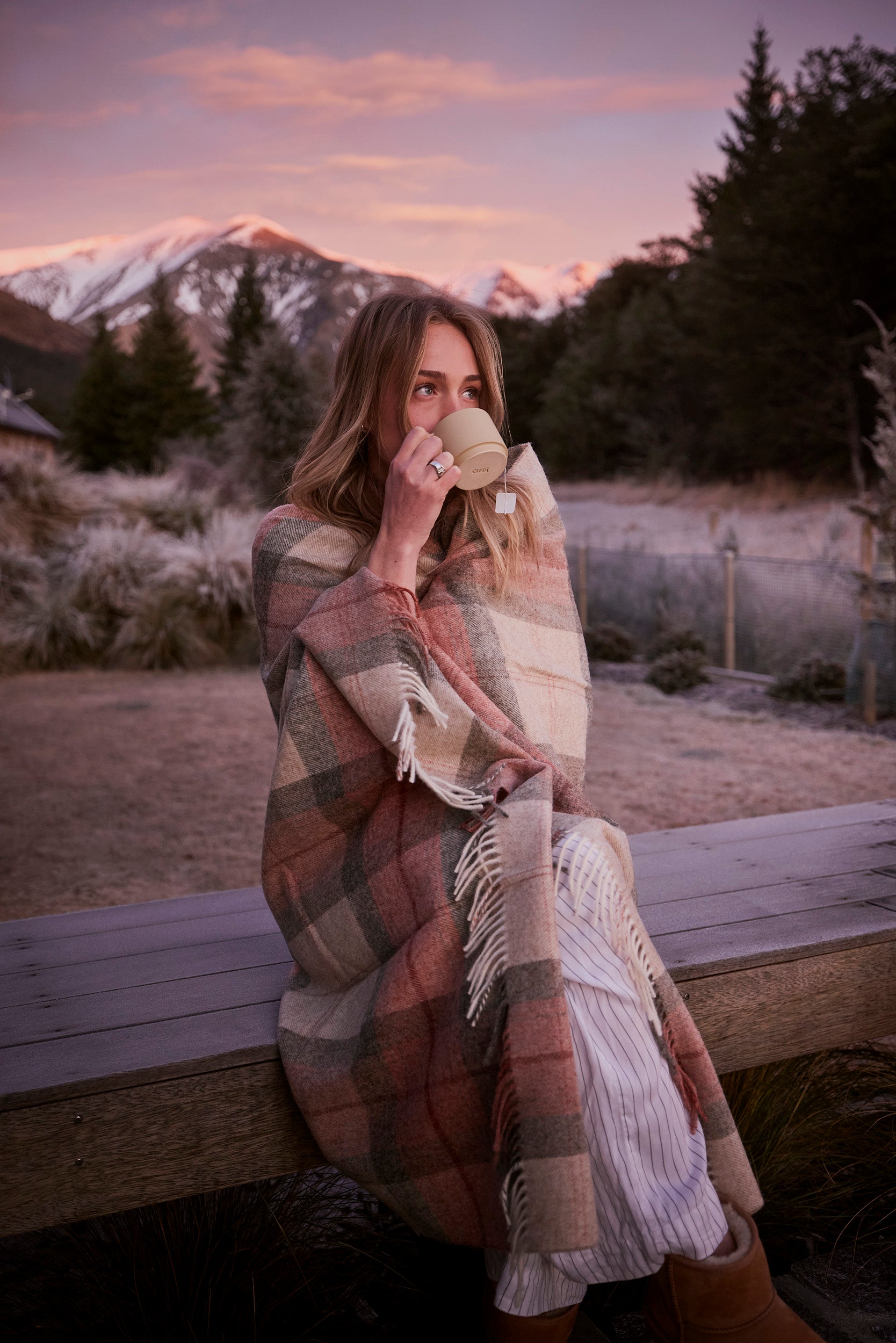 Skye Coral NZ Wool Throw