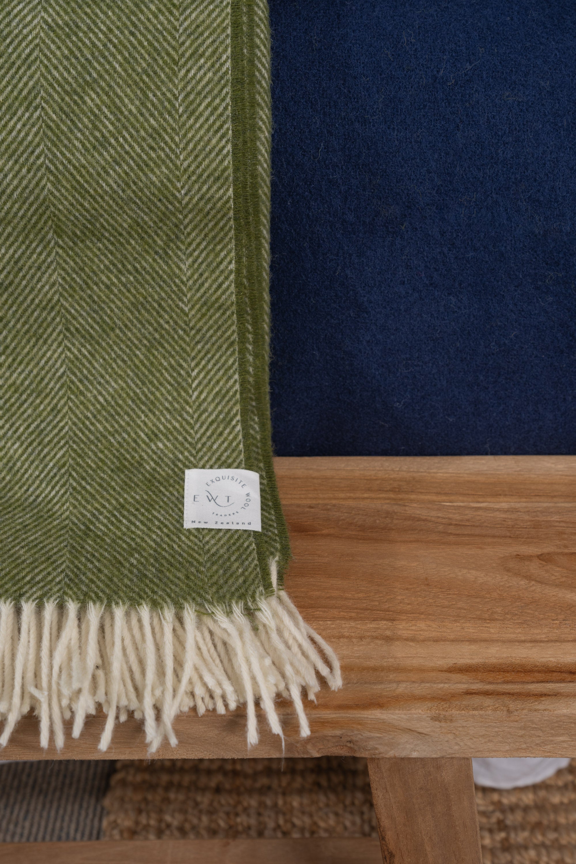 Navy NZ Wool Blanket