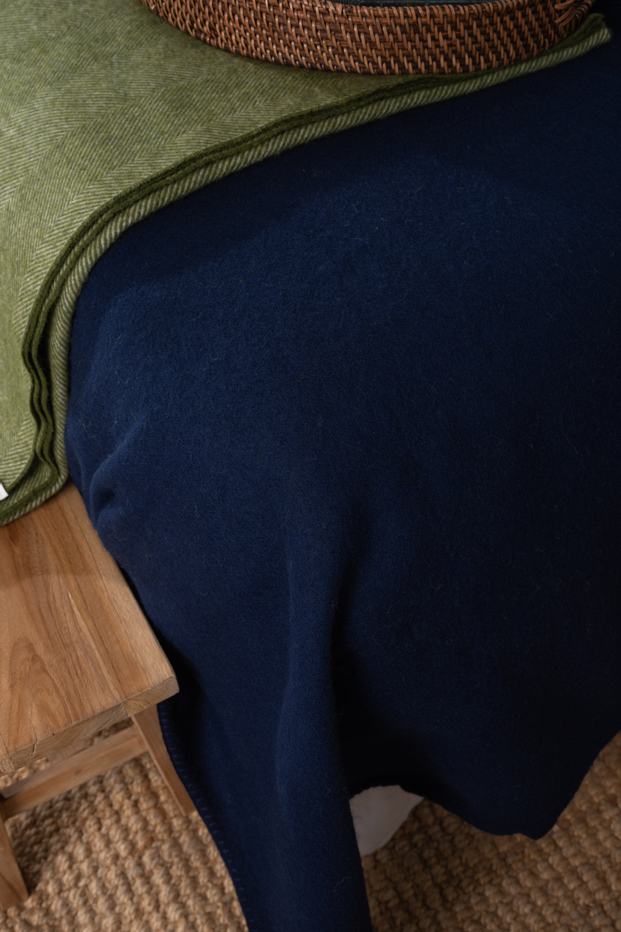 Navy NZ Wool Blanket