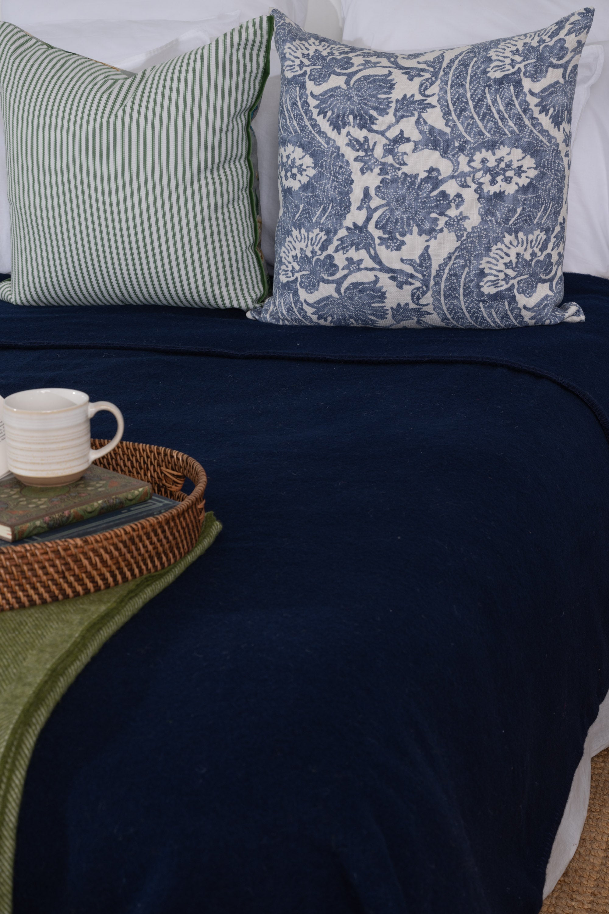 Navy NZ Wool Blanket