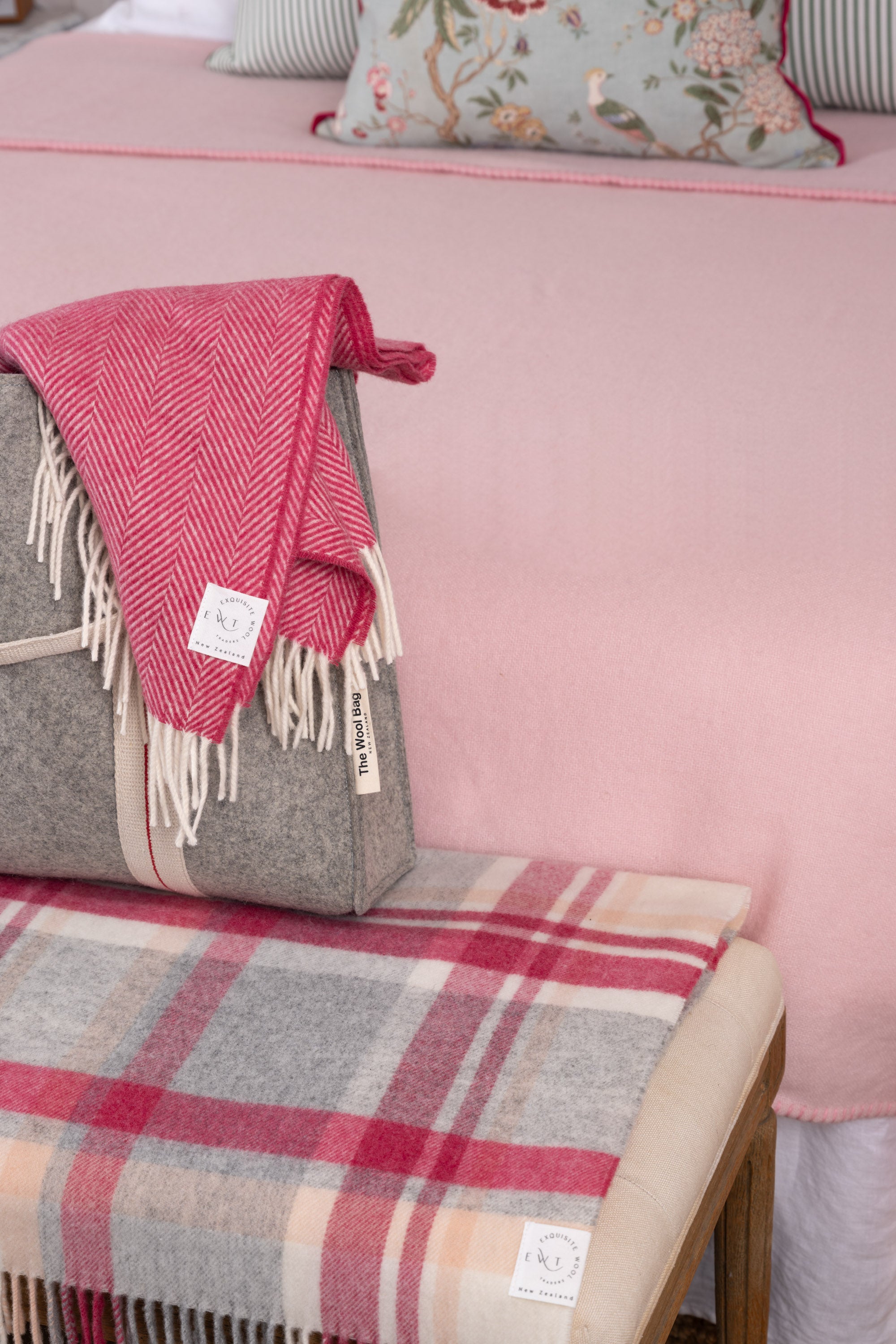 Pale Pink NZ Wool Blanket