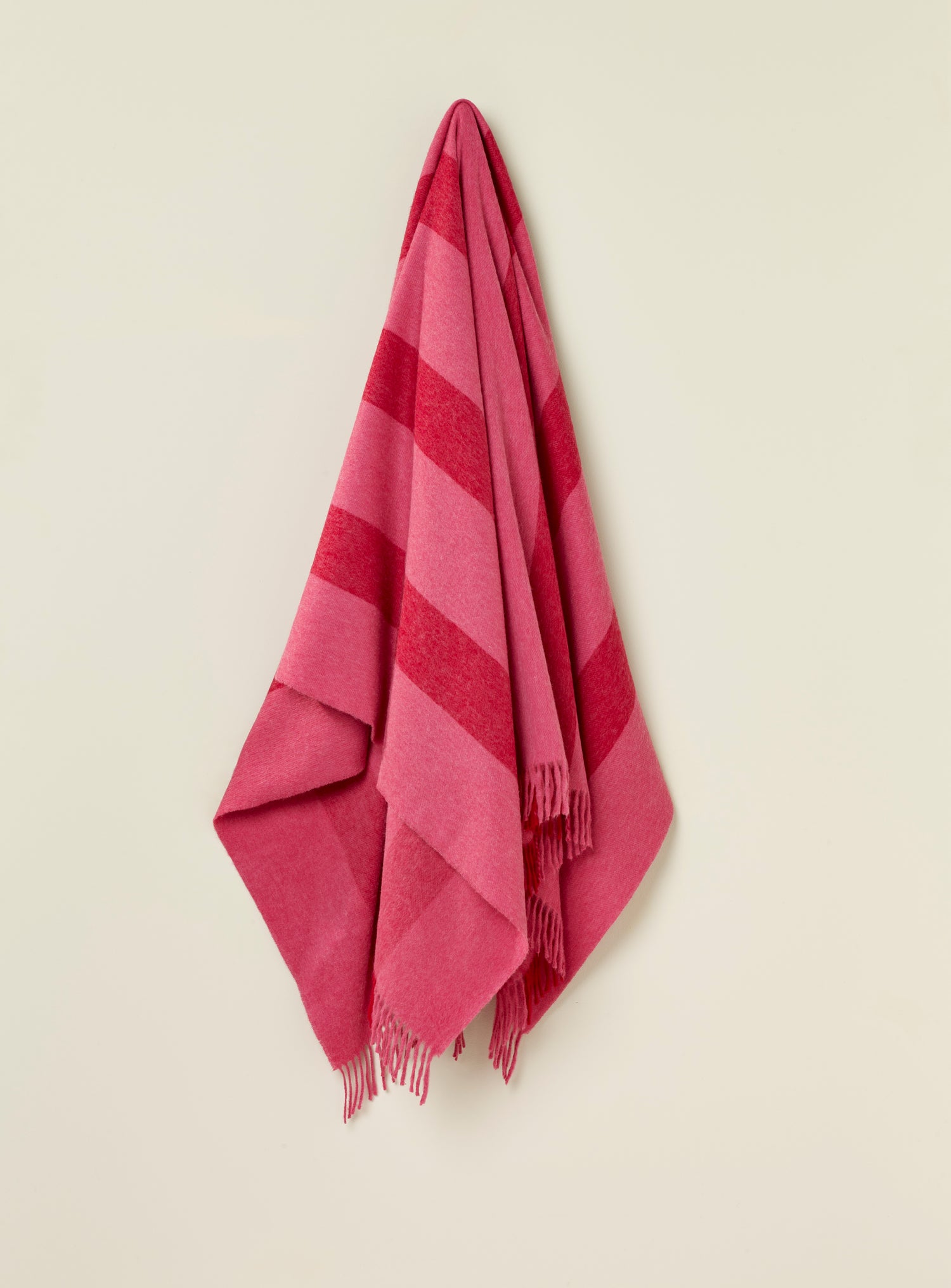 Stripe Pink 100% Merino Throw