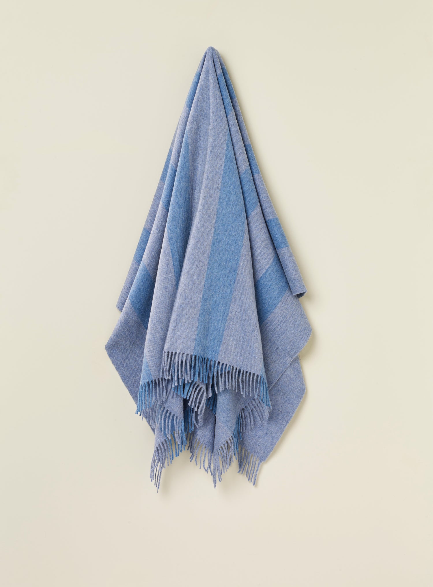 Stripe Blue 100% Merino Throw