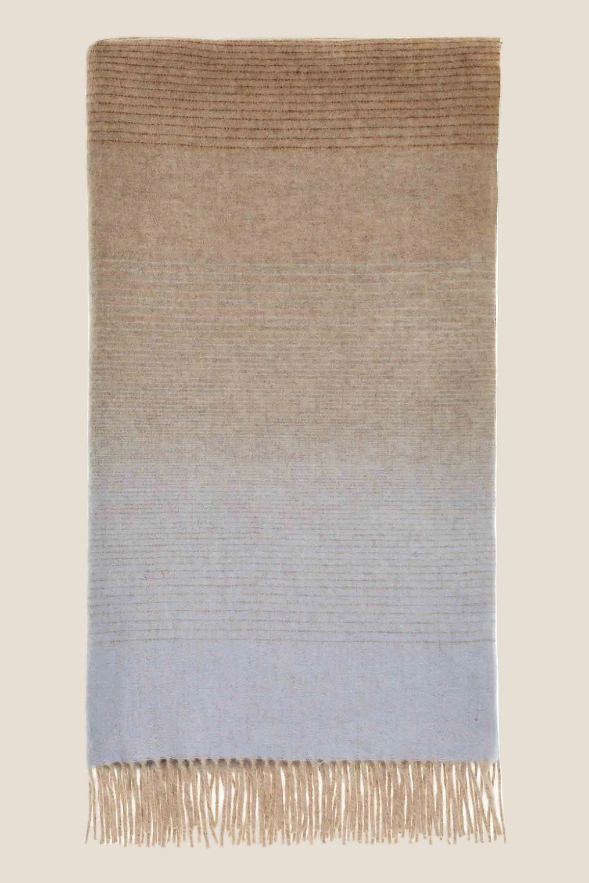 Ombre Stripe Navy & Rust 100% Merino Throw