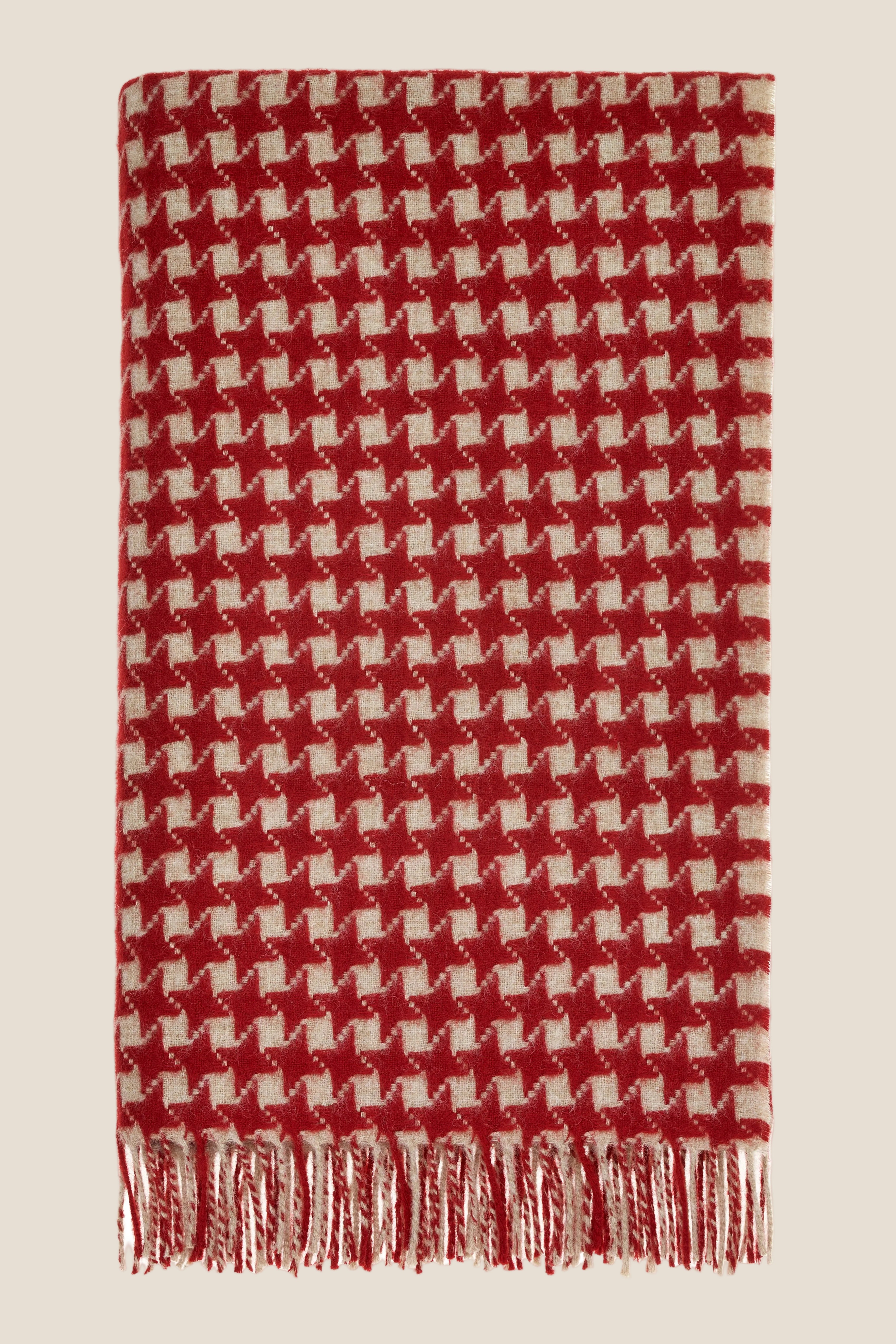 Star Red NZ Wool Throw