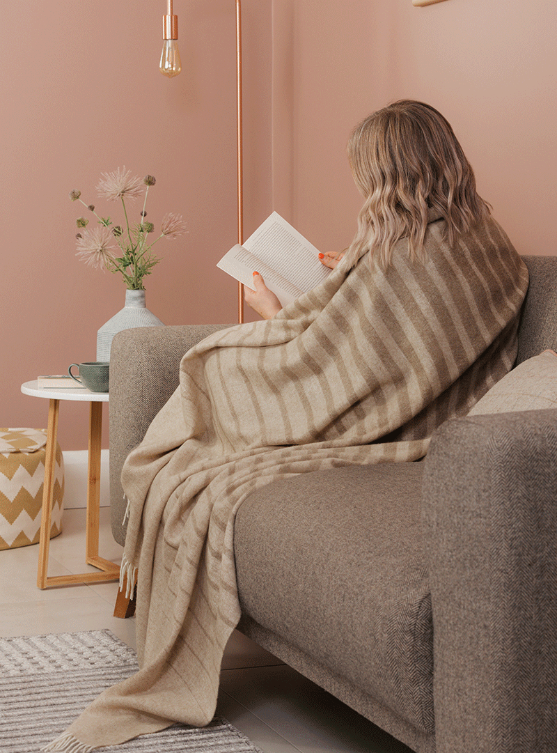 Albion Natural 100% Merino Throw - Exquisite Wool Traders