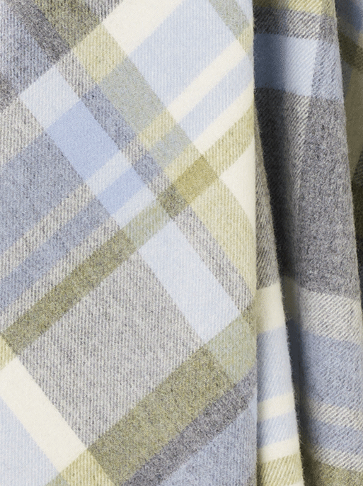 Portree Duck Egg 100% Merino Throw - Exquisite Wool Traders