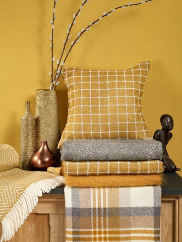 Exquisite Wool Blankets Athens Gold and Melbourne Gold Grey.