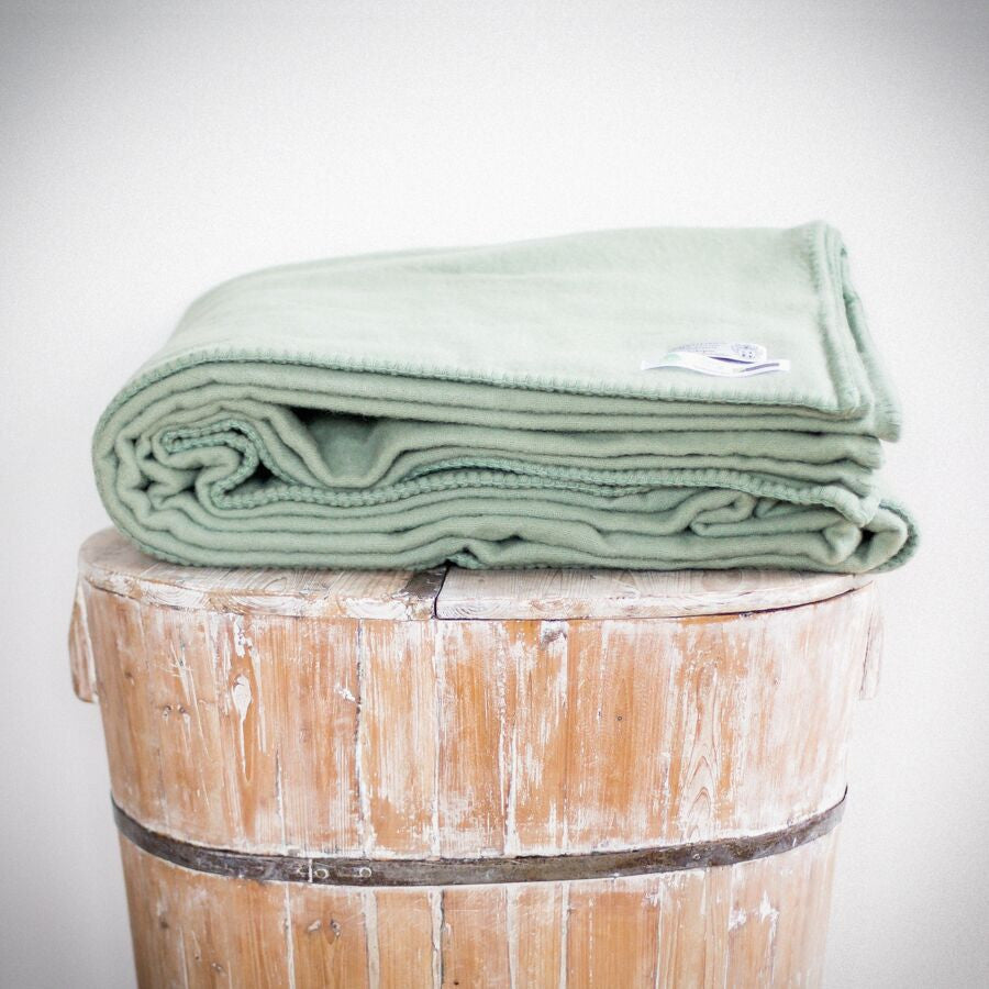 Colour of the week. Exquisite wool blankets Sage