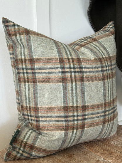 The Heritage Cushion Cover - Coates Aqua &amp; Rust