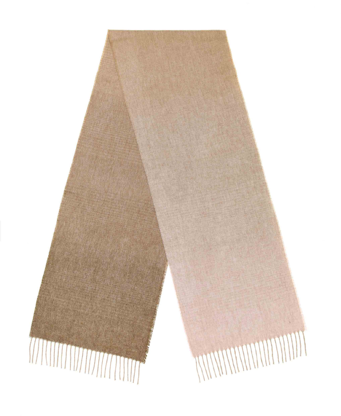 Ombre Green &amp; Soft Pink 100% Merino Scarf