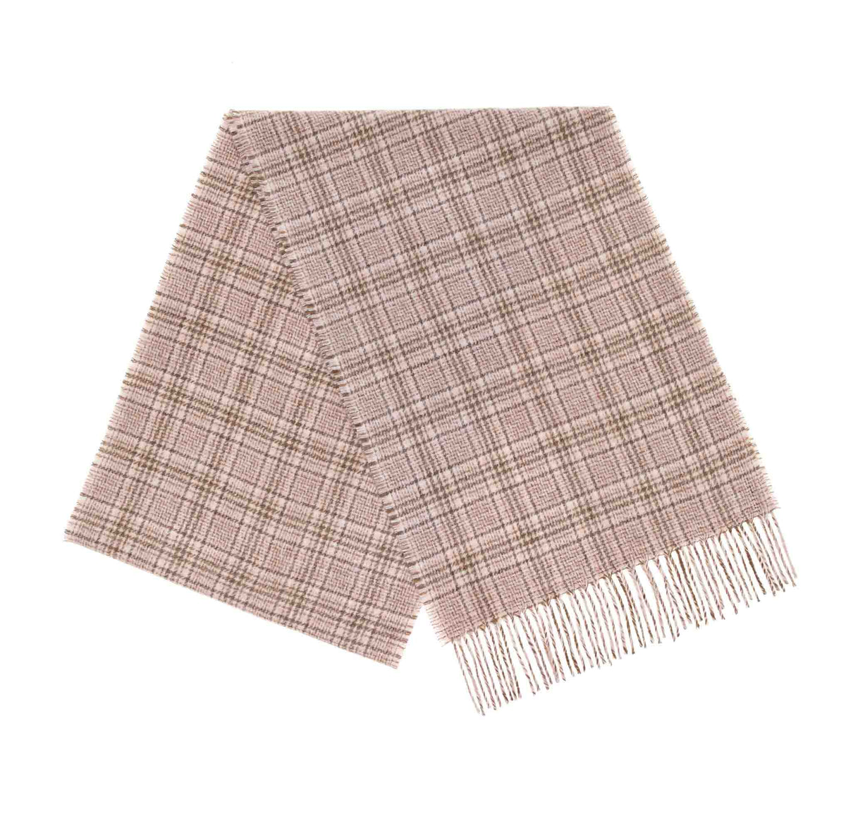 Grid Natural 100% Merino Scarf