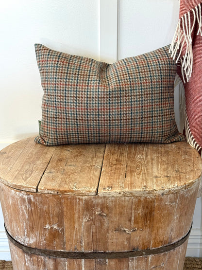The Heritage Cushion Cover - Aveyard Aqua &amp; Rust