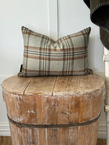 The Heritage Cushion Cover - Coates Aqua &amp; Rust
