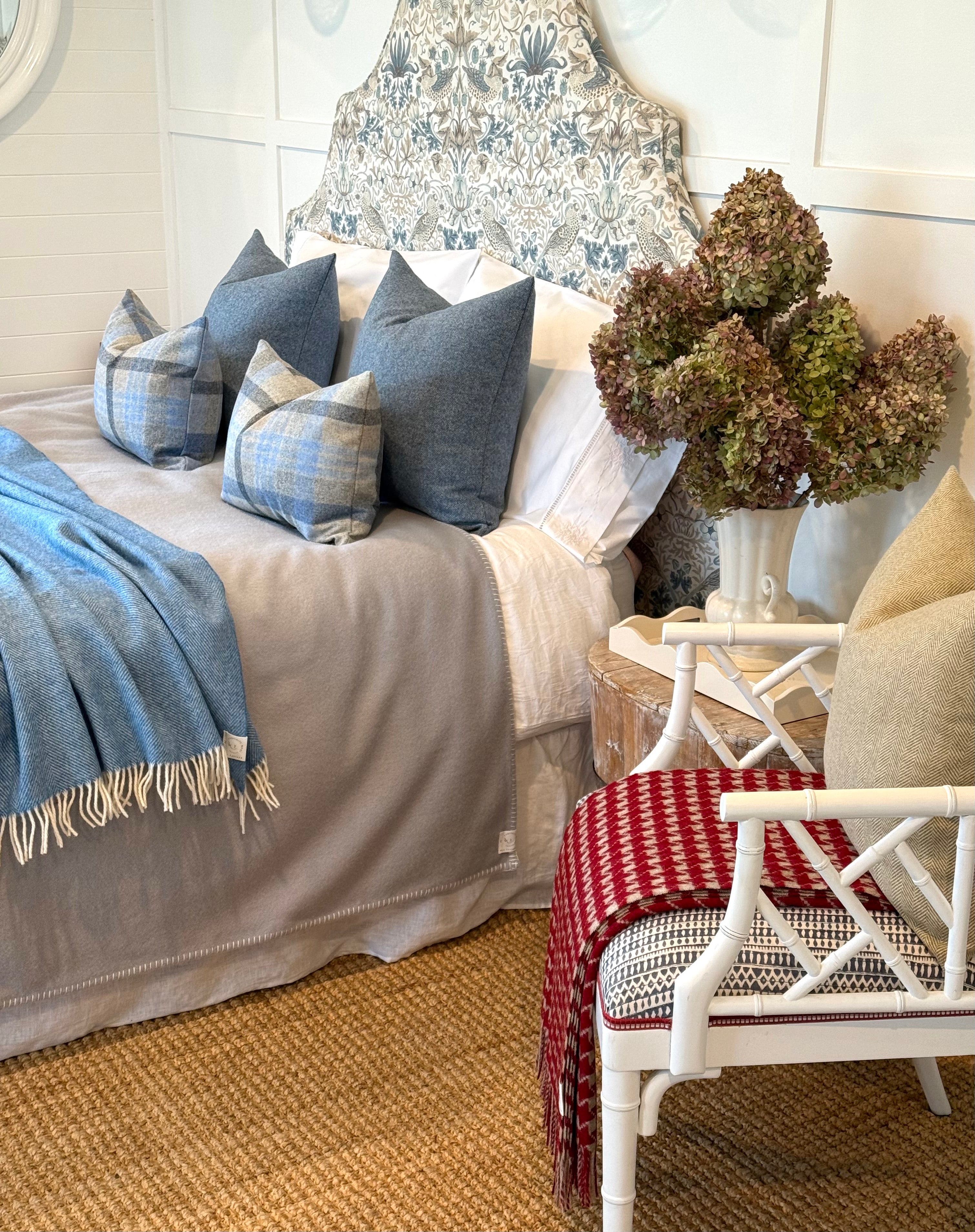 The Heritage Cushion Cover - Parquet Denim