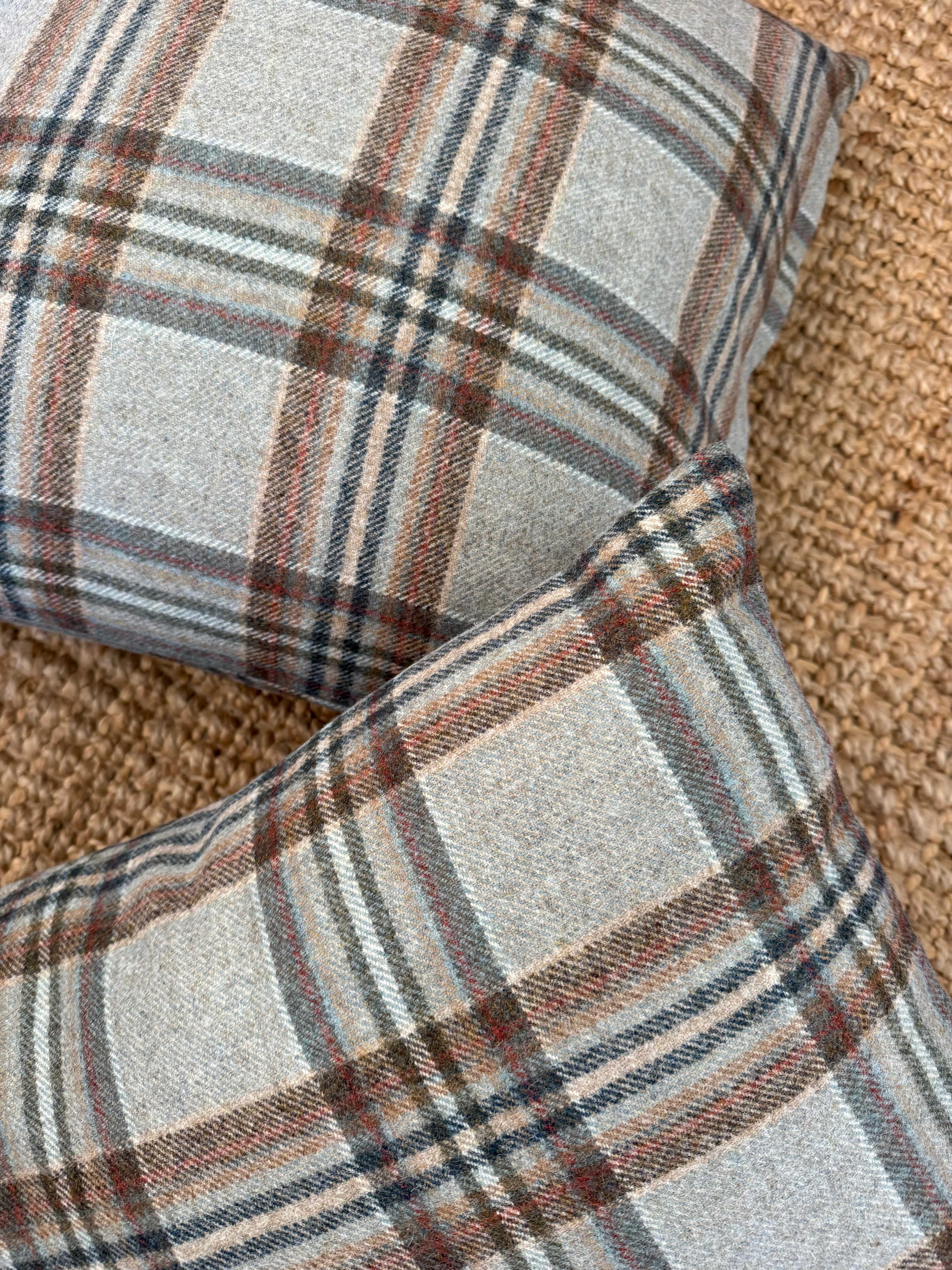 The Heritage Cushion Cover - Coates Aqua &amp; Rust