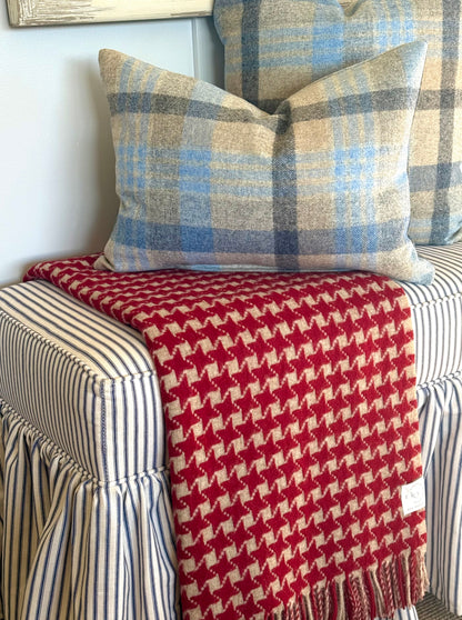 Star Red NZ Wool Throw