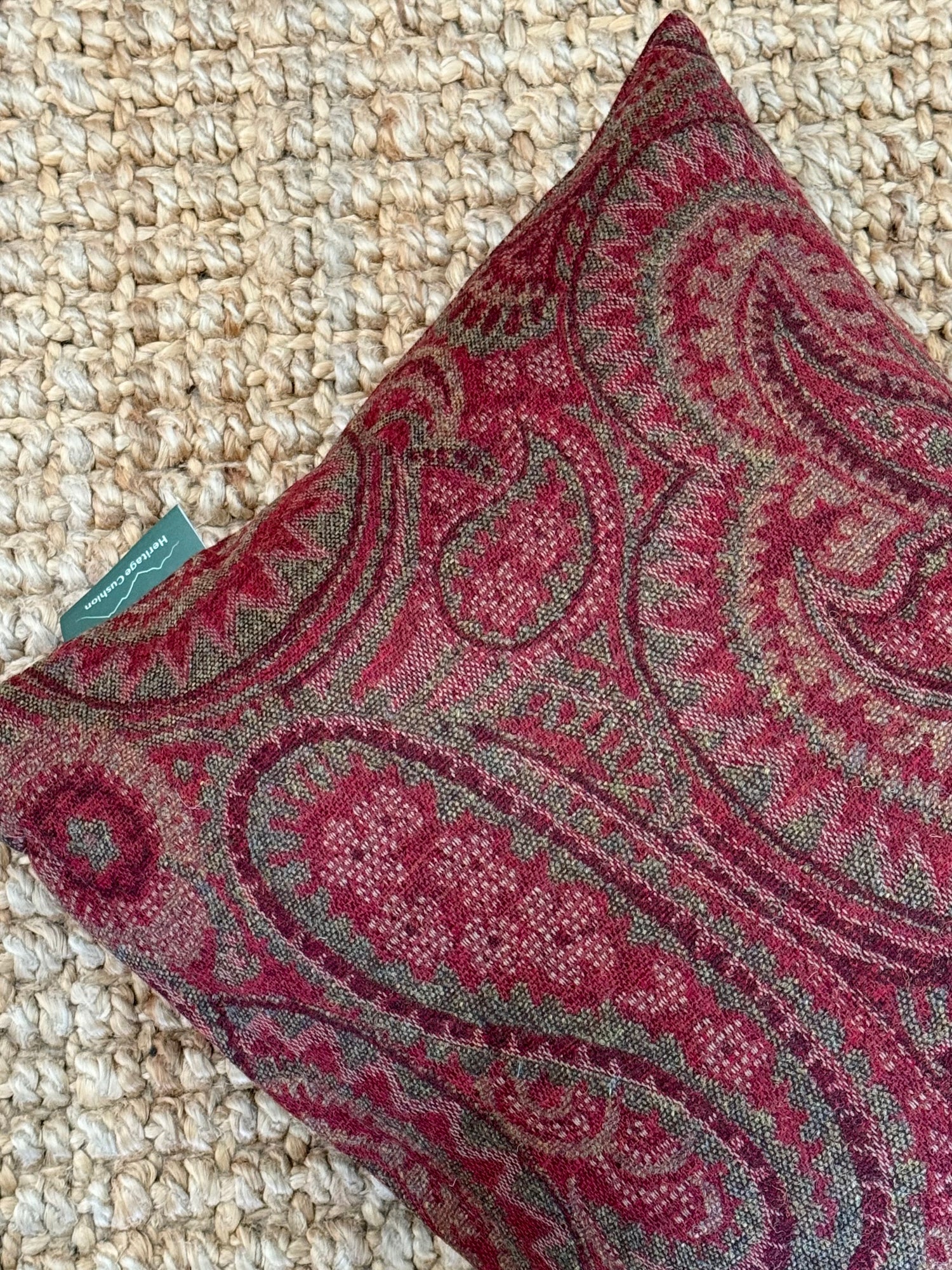 The Heritage Cushion Cover - Mac Claret Merino