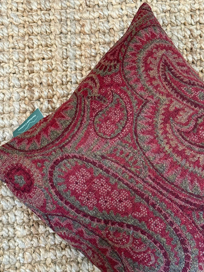 The Heritage Cushion Cover - Mac Claret Merino