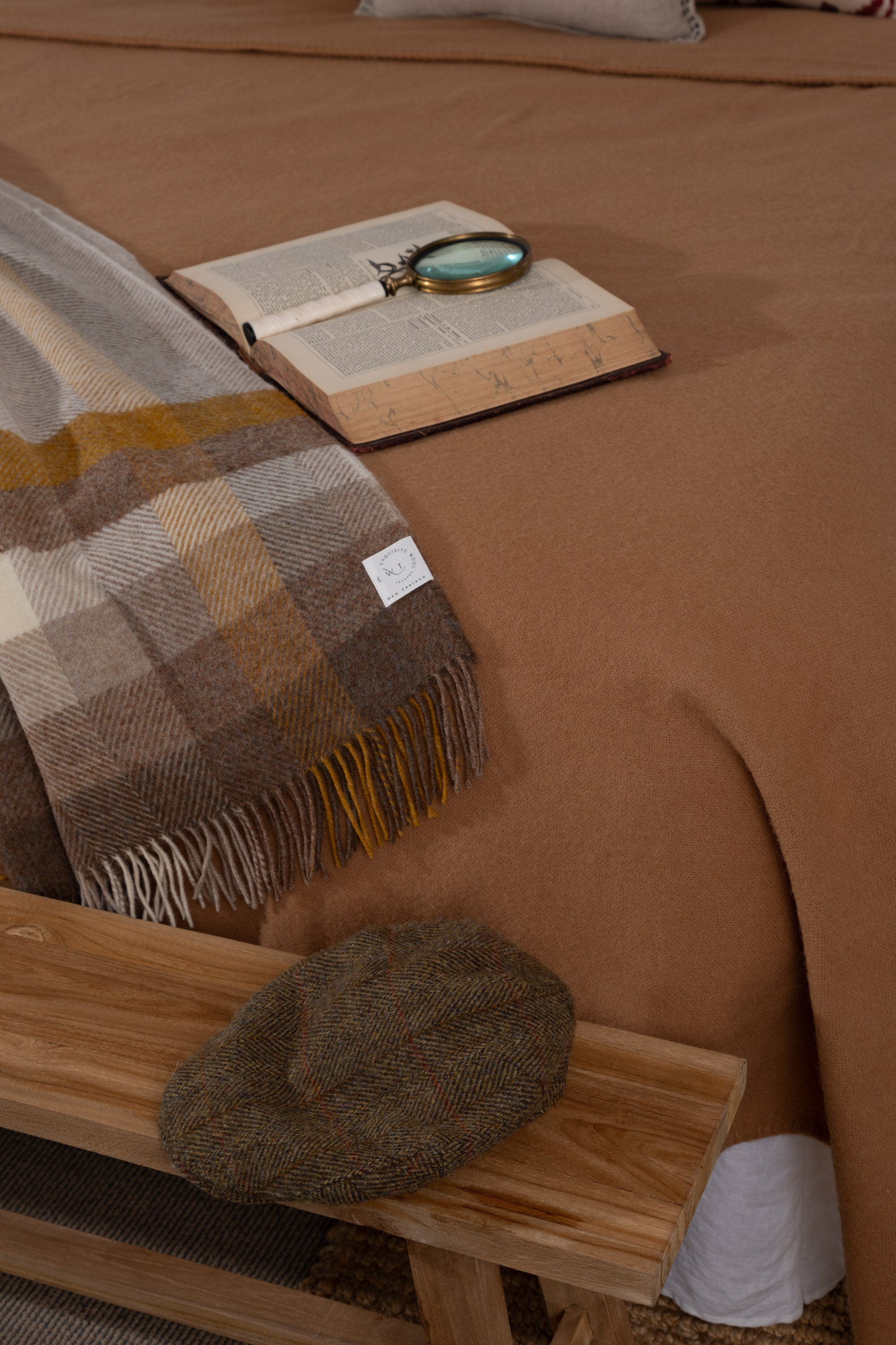 Camel NZ Wool Blanket