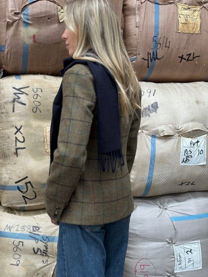 Navy 100% Merino Scarf