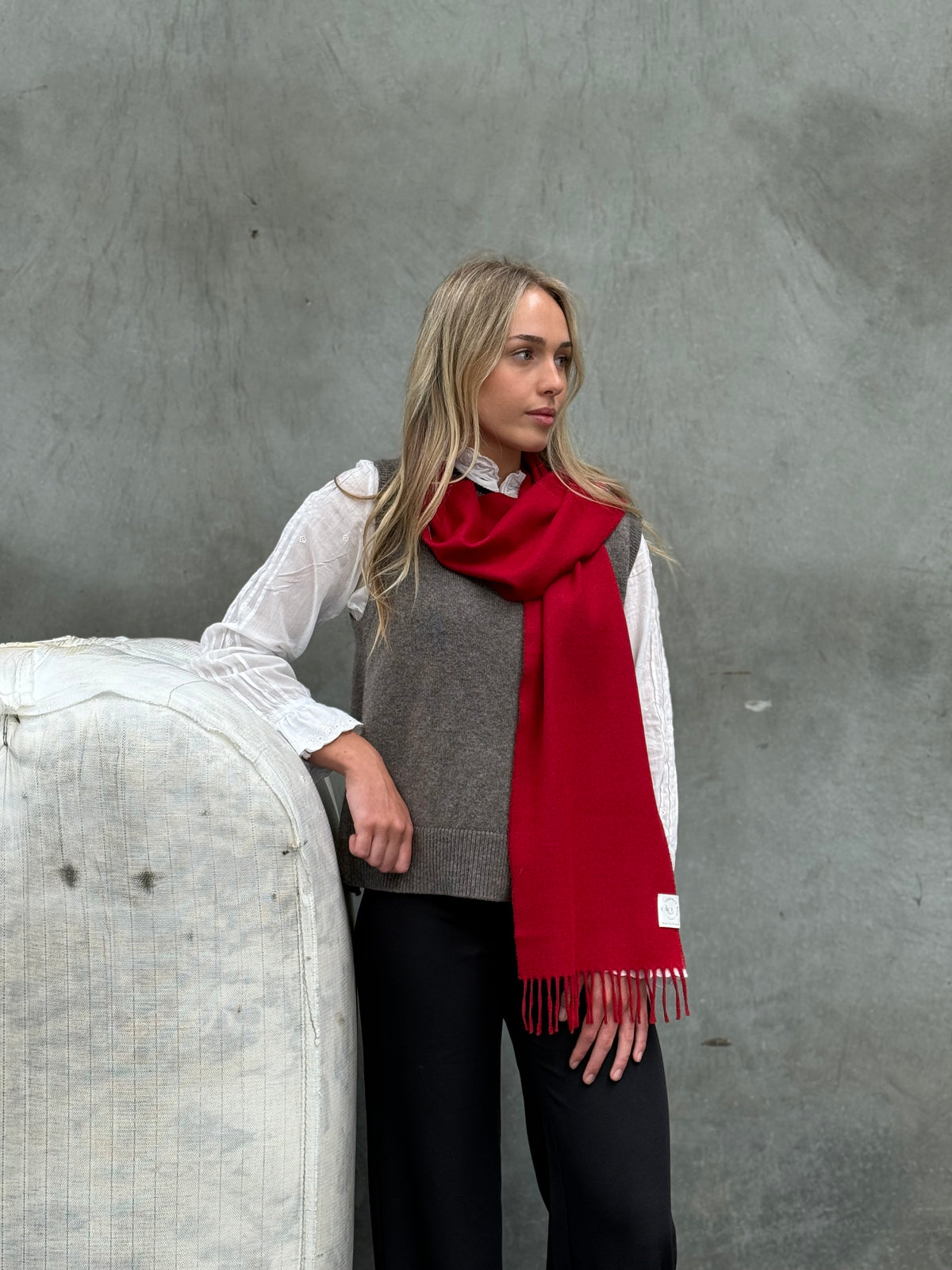 Scarlet 100% Merino Scarf