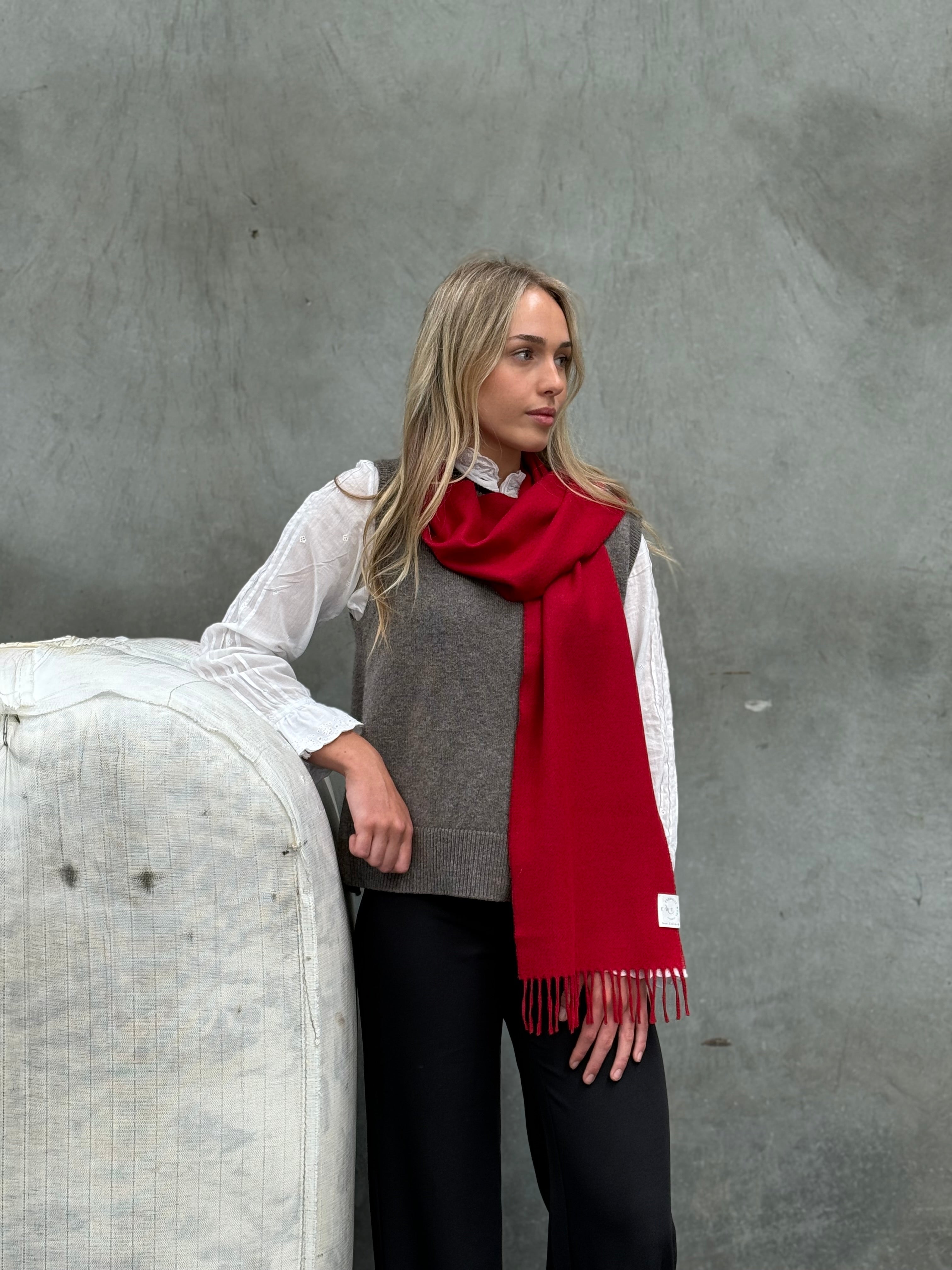 Scarlet 100% Merino Scarf