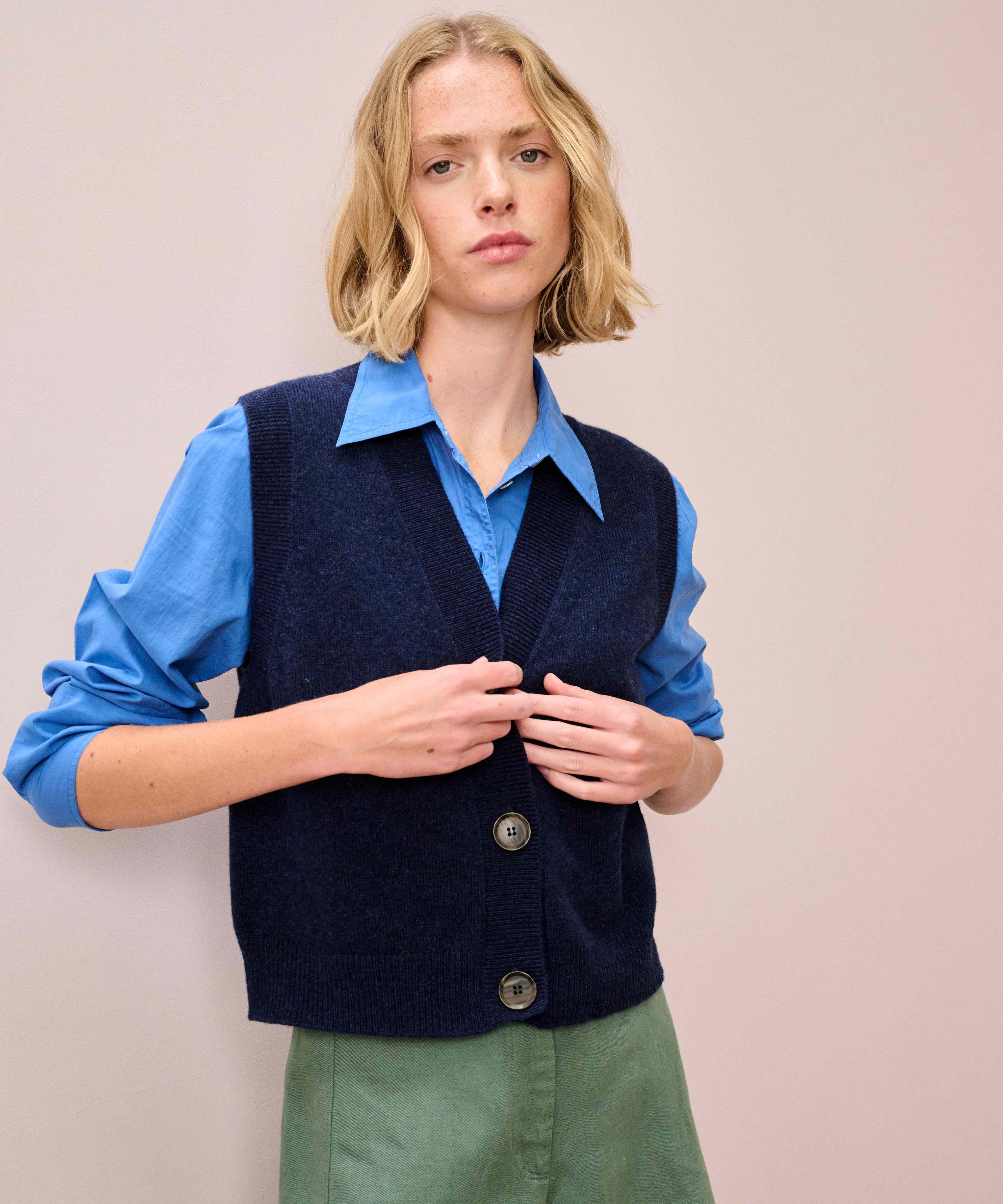 Brora Supersoft Lambswool V Neck Waistcoat