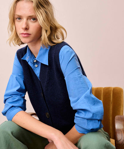 Brora Supersoft Lambswool V Neck Waistcoat
