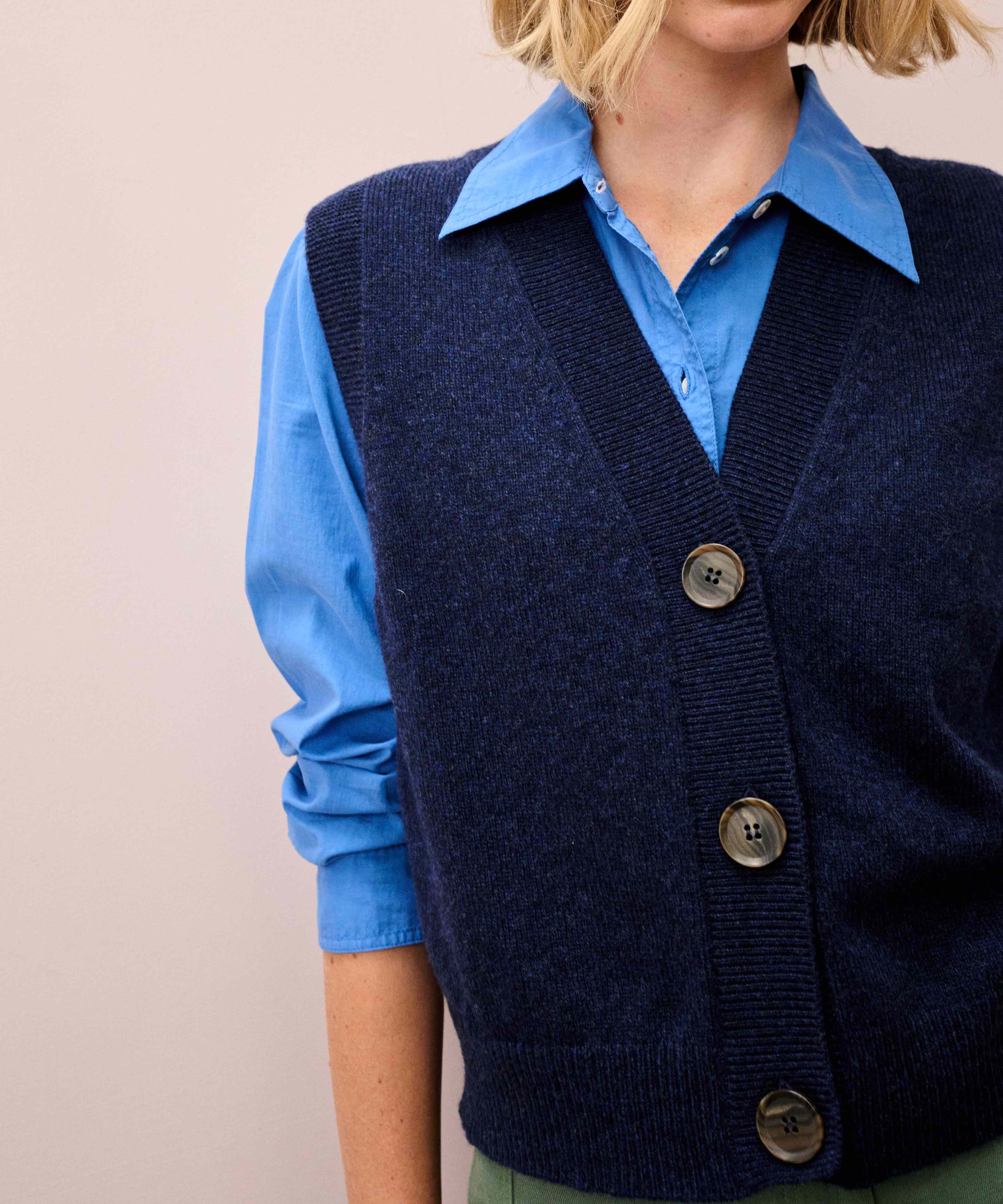 Brora Supersoft Lambswool V Neck Waistcoat