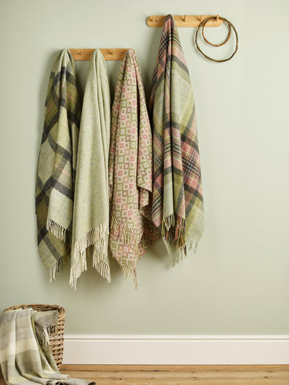 Kintyre Green NZ Wool Throw - Exquisite Wool Traders