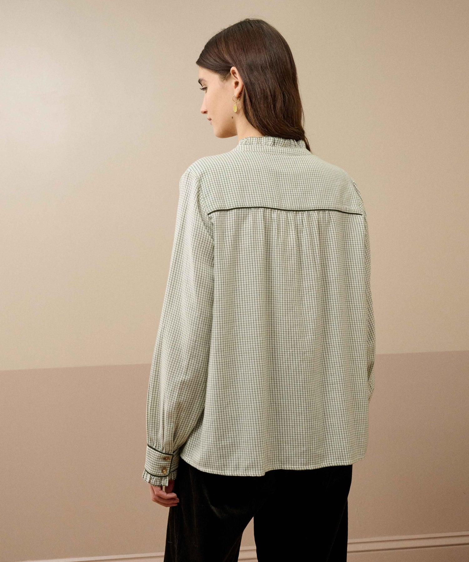 Brora Brushed Cotton Pie Crust Shirt